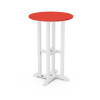 POLYWOOD Contempo 24" Round Counter Table in White / Sunset Red