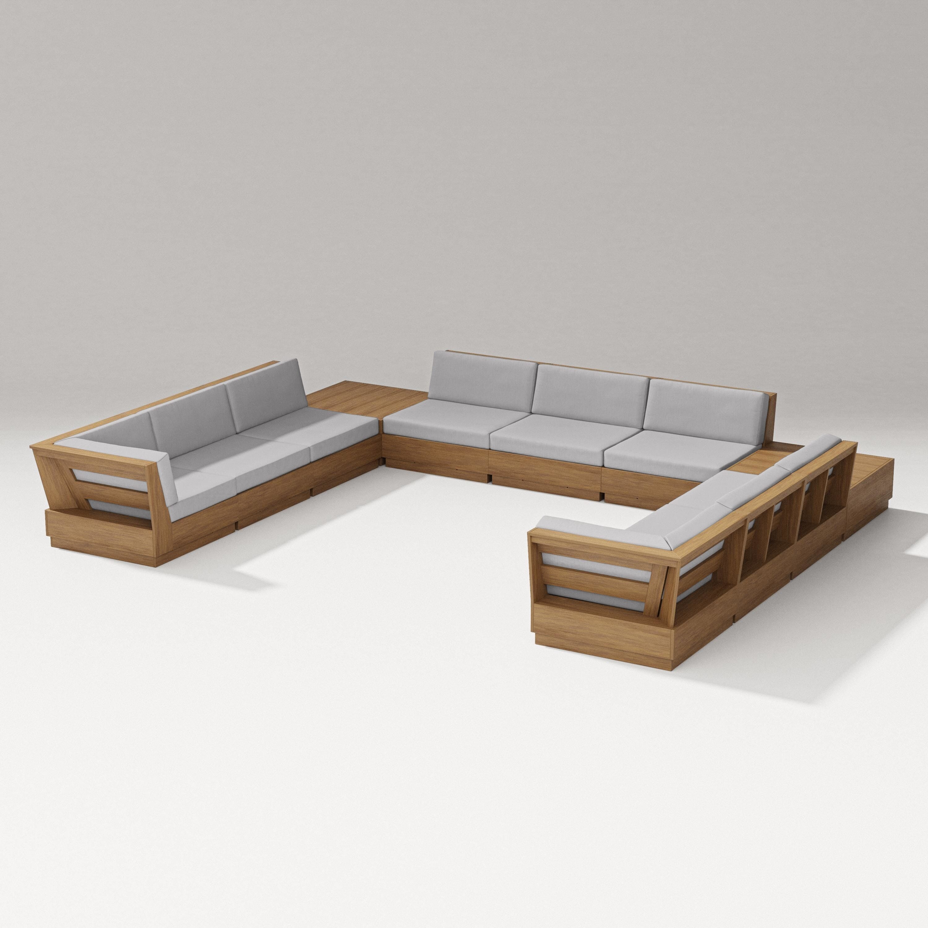 PW Designer Series Elevate 11-Piece U-Shaped Sofa Sectional in Natural / Granite