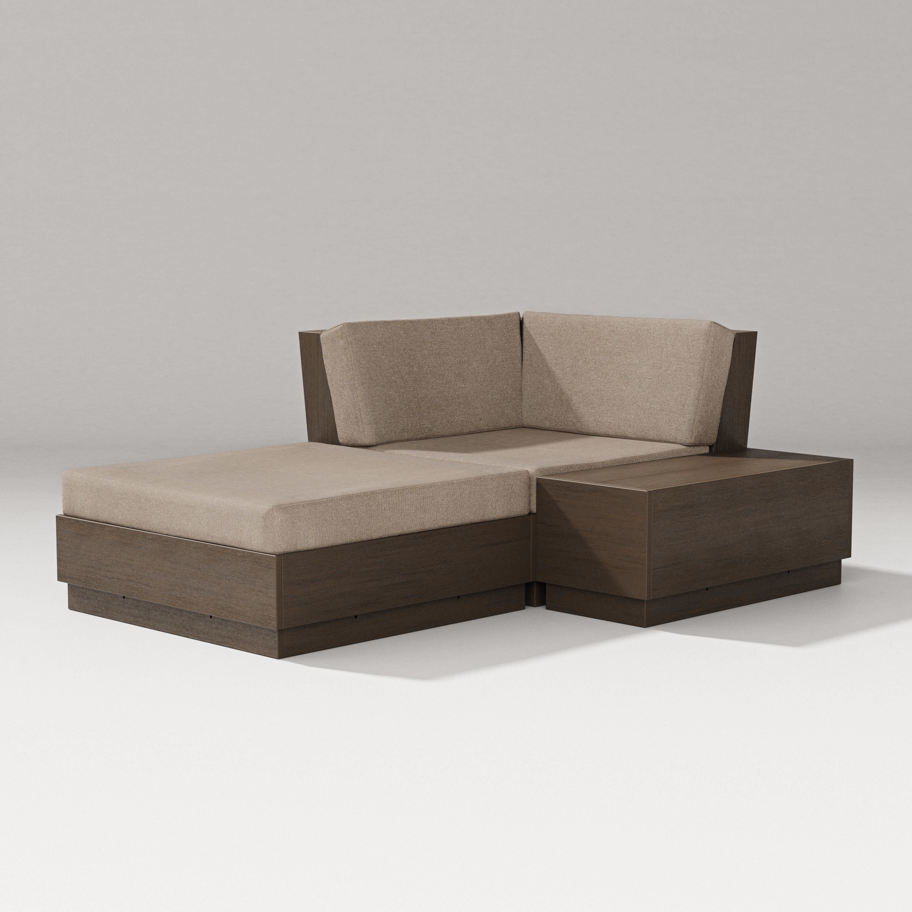 PW Designer Series Elevate Corner Chaise in Kona / Spiced Burlap