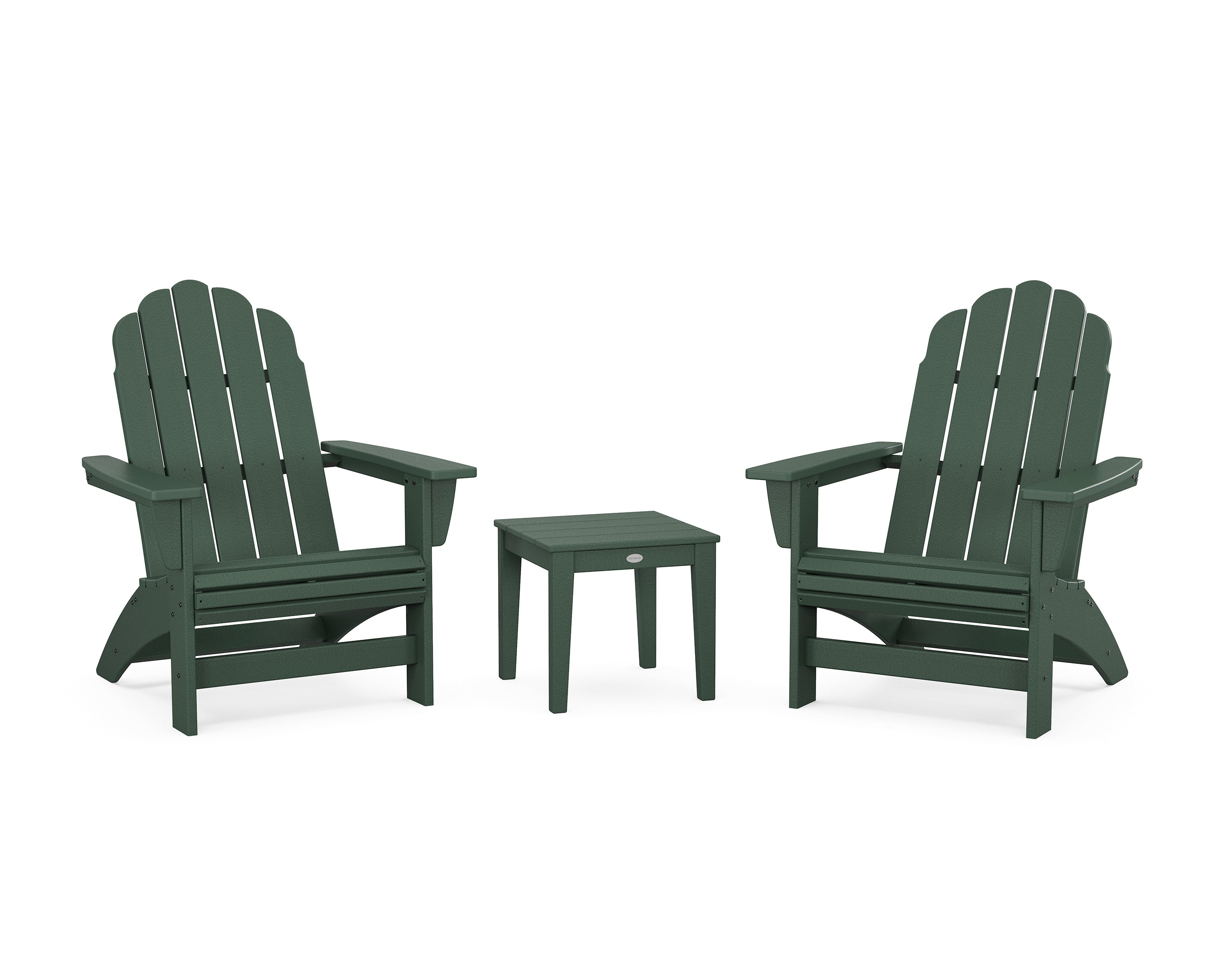 POLYWOOD 3-Piece Vineyard Grand Adirondack Set in Green
