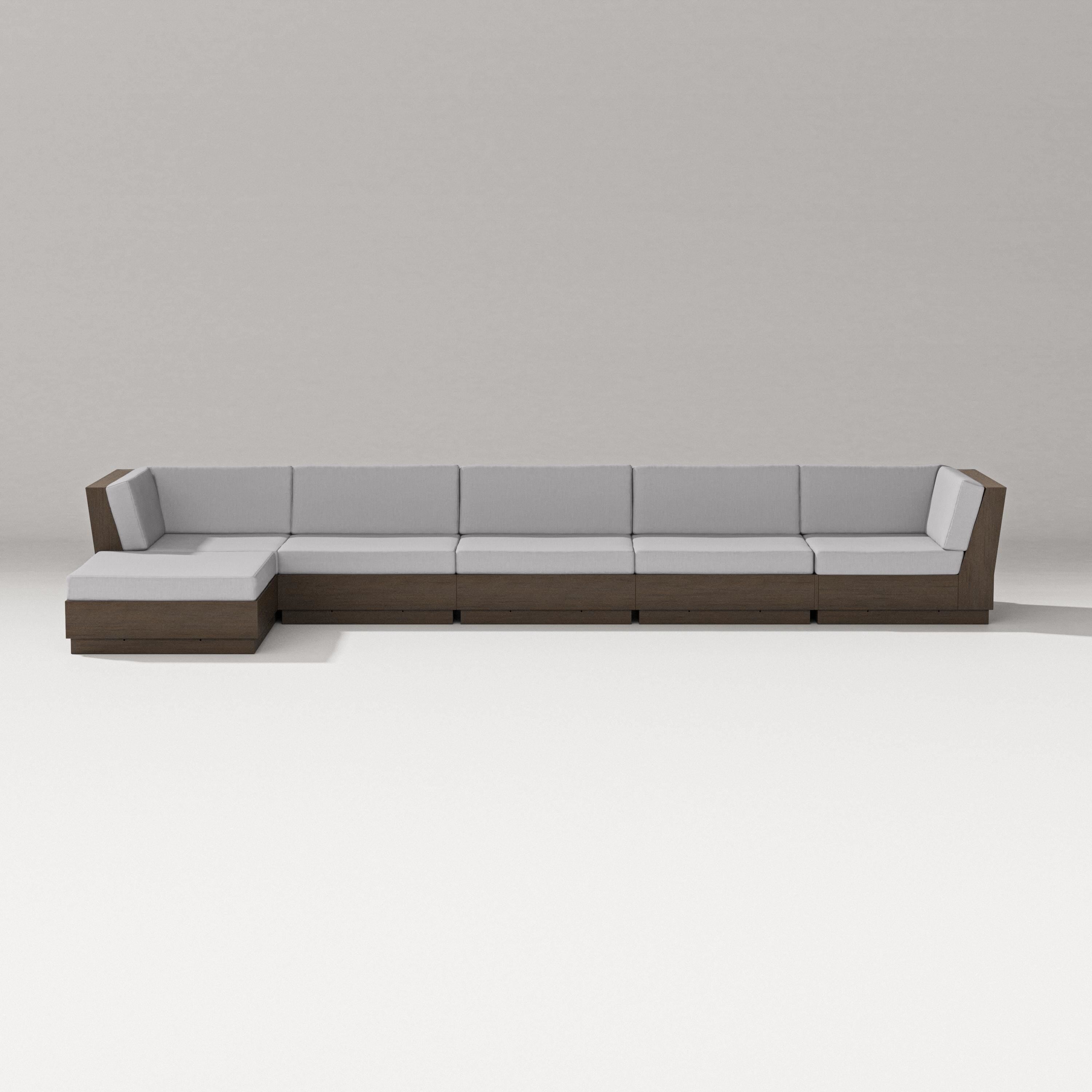 PW Designer Series Elevate 6-Piece Chaise Sectional in Kona / Granite