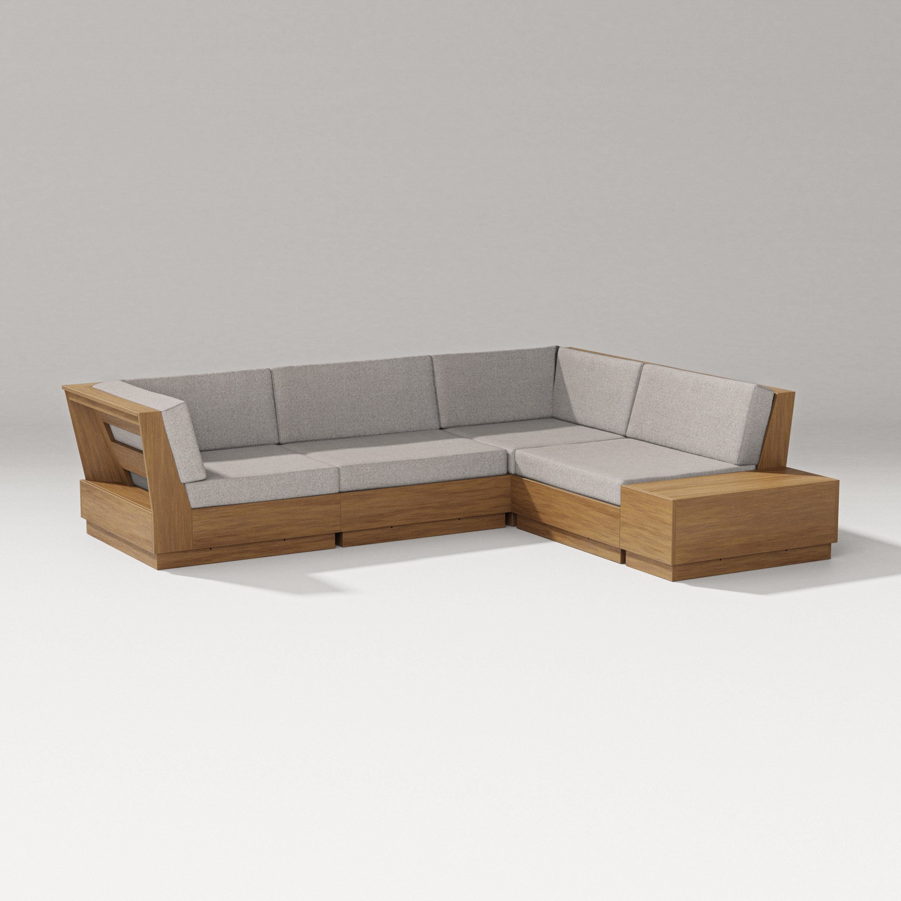PW Designer Series Elevate Corner Sectional in Natural / Weathered Tweed