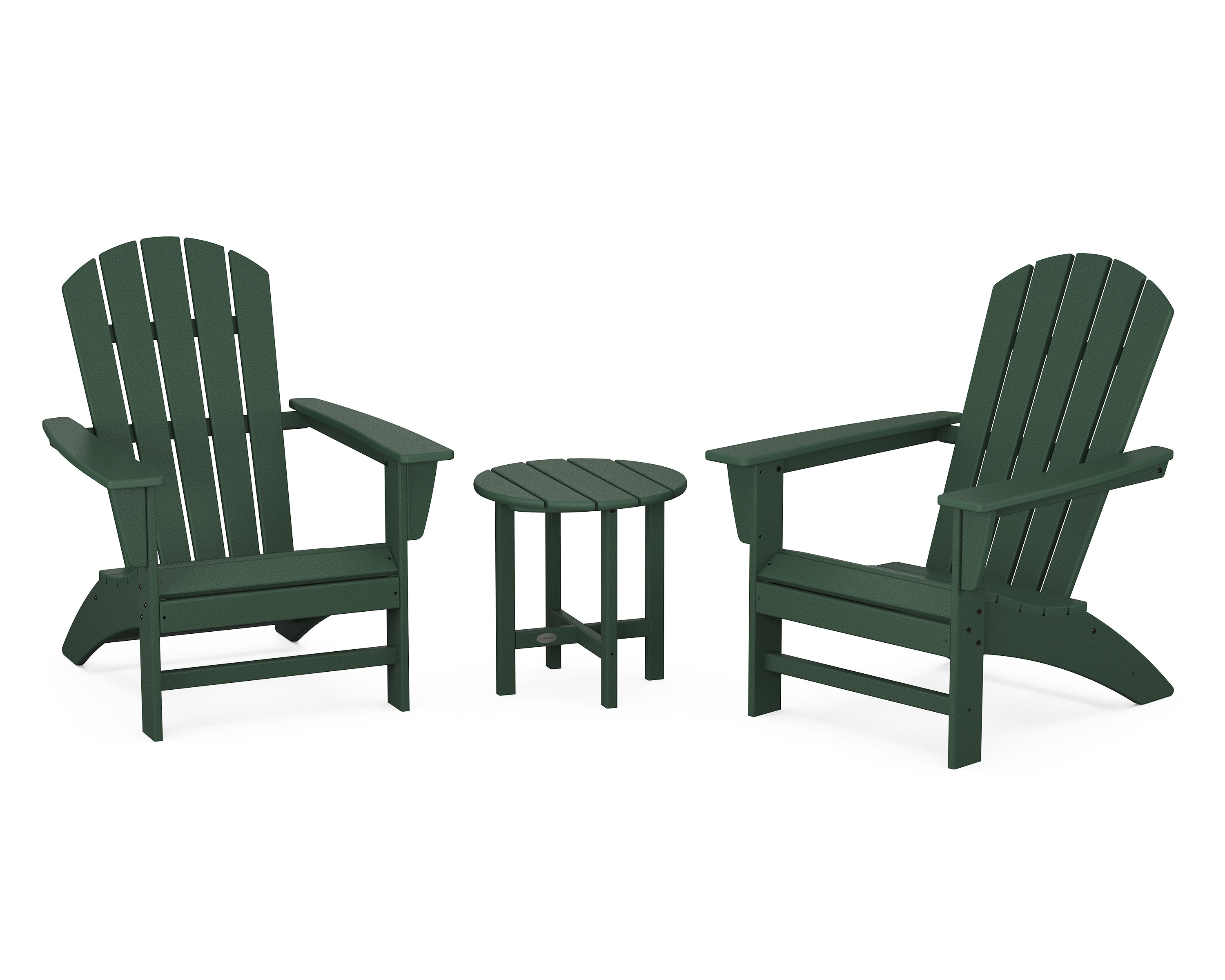 POLYWOOD® Nautical 3-Piece Adirondack Set in Green