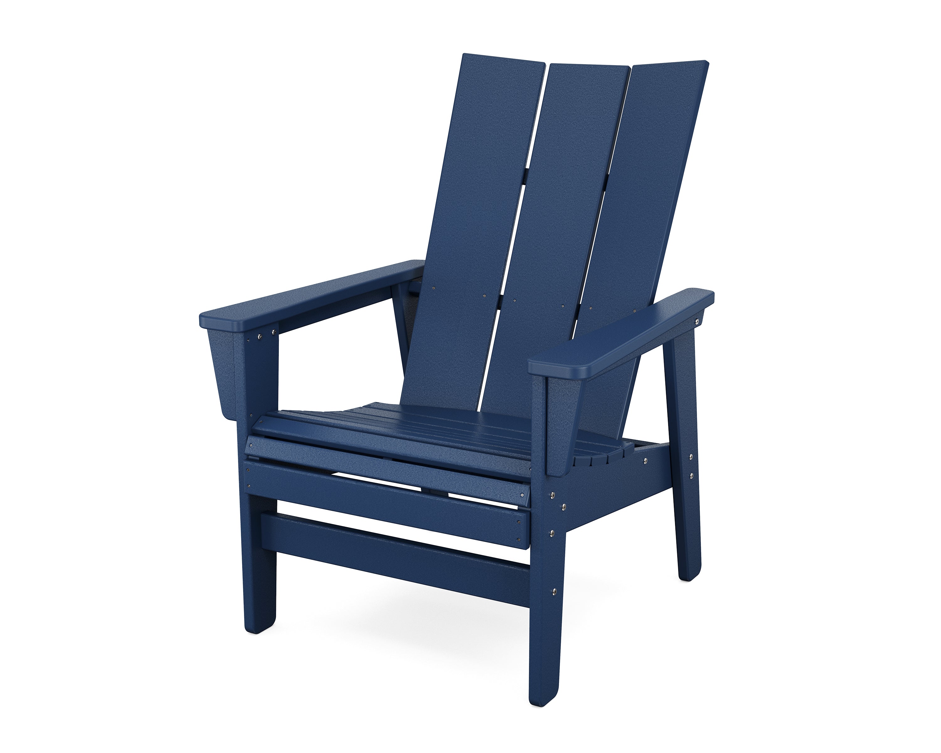 POLYWOOD Modern Grand Upright Adirondack Chair in Navy