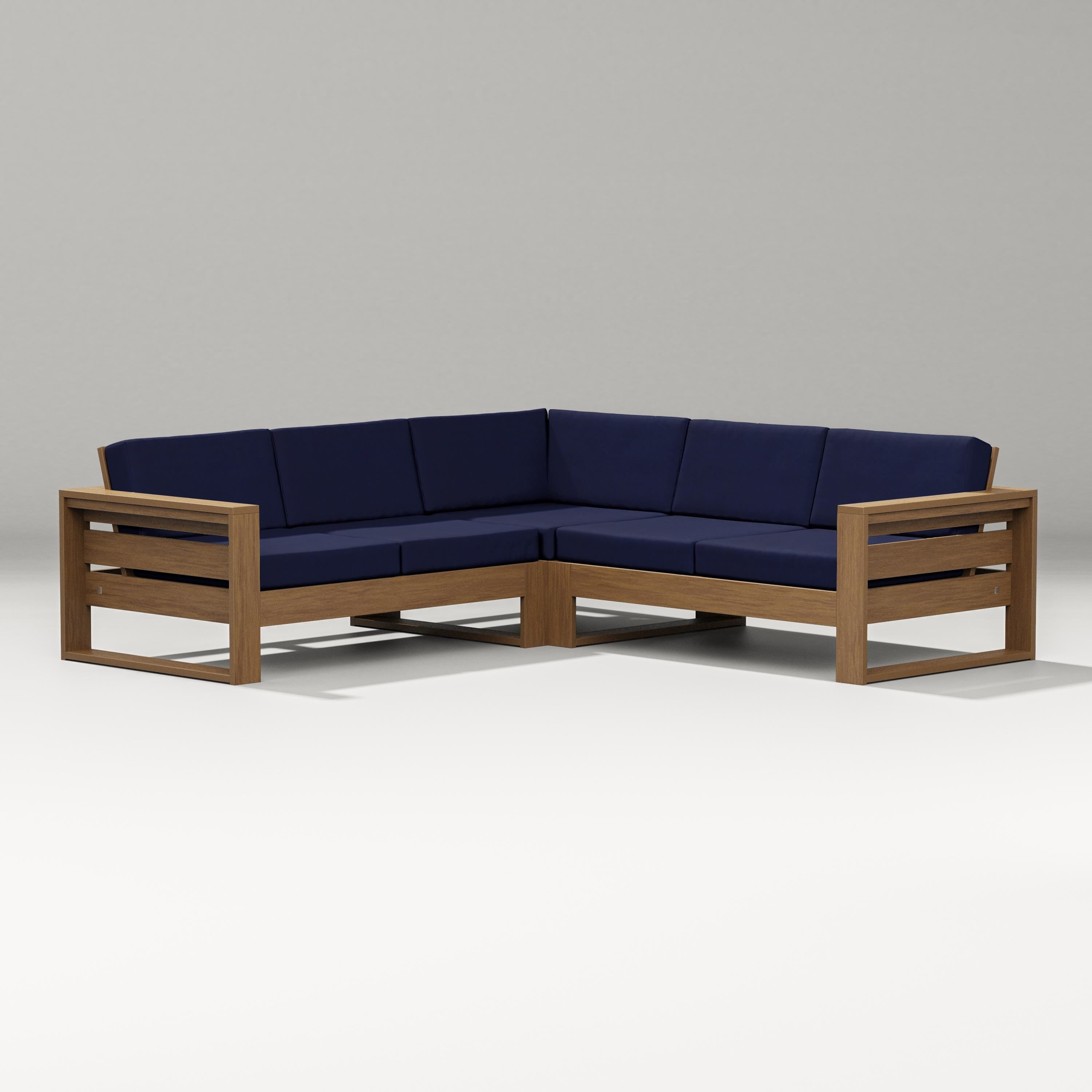 PW Designer Series Latitude Corner Sectional in Natural / Navy