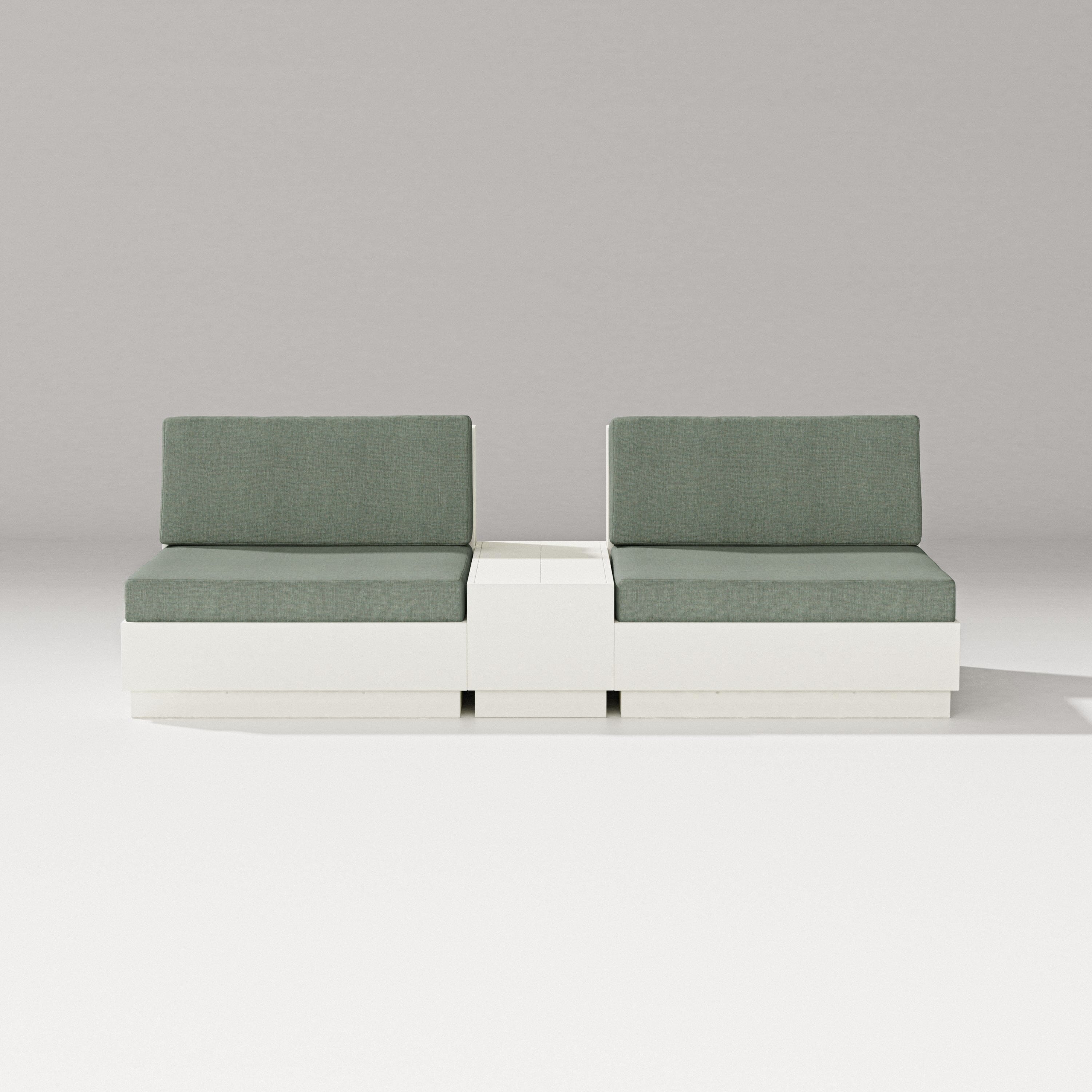 PW Designer Series Elevate Lounge Chair Set in Vintage White / Cast Sage