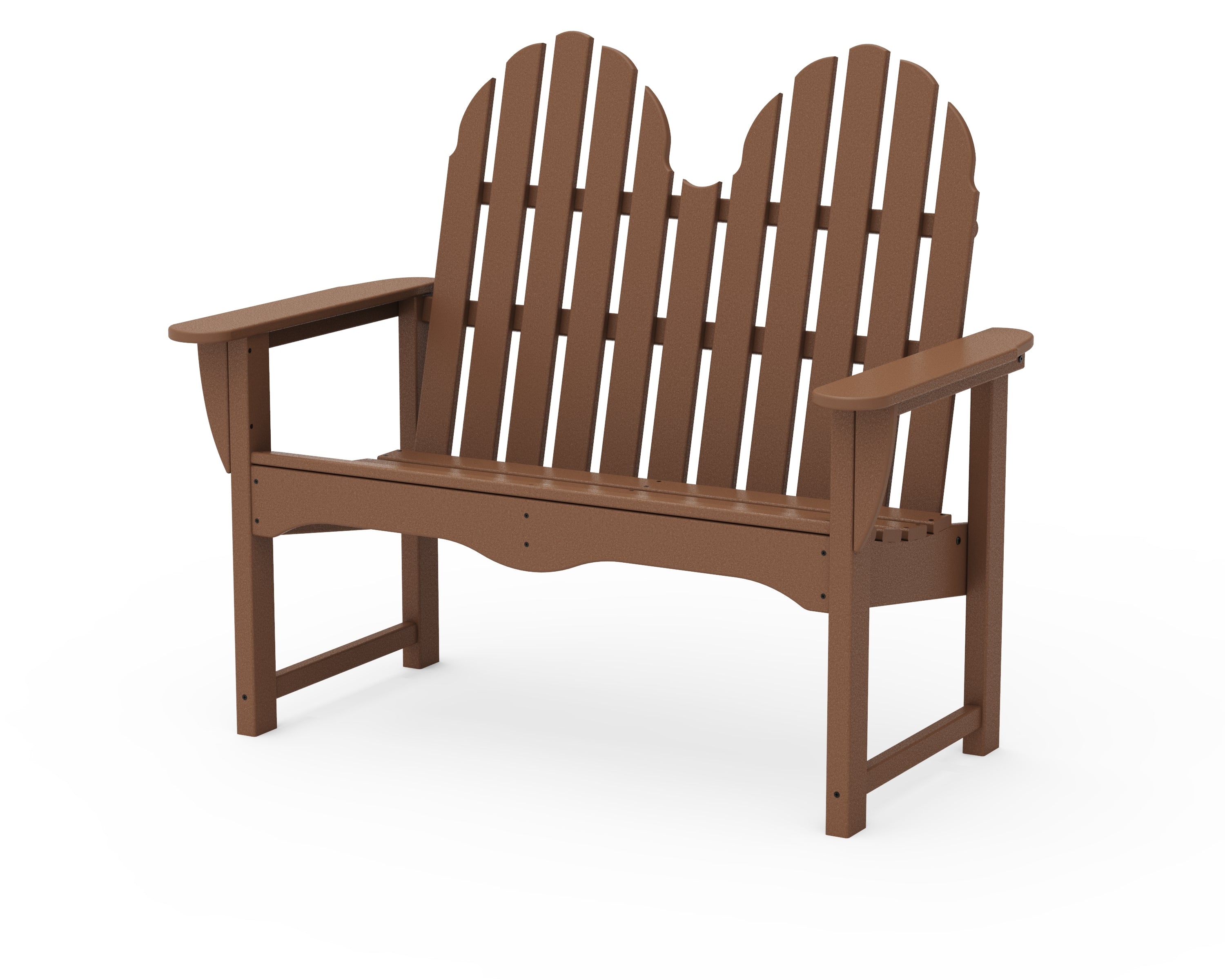 POLYWOOD Classic Adirondack 48" Bench in Teak
