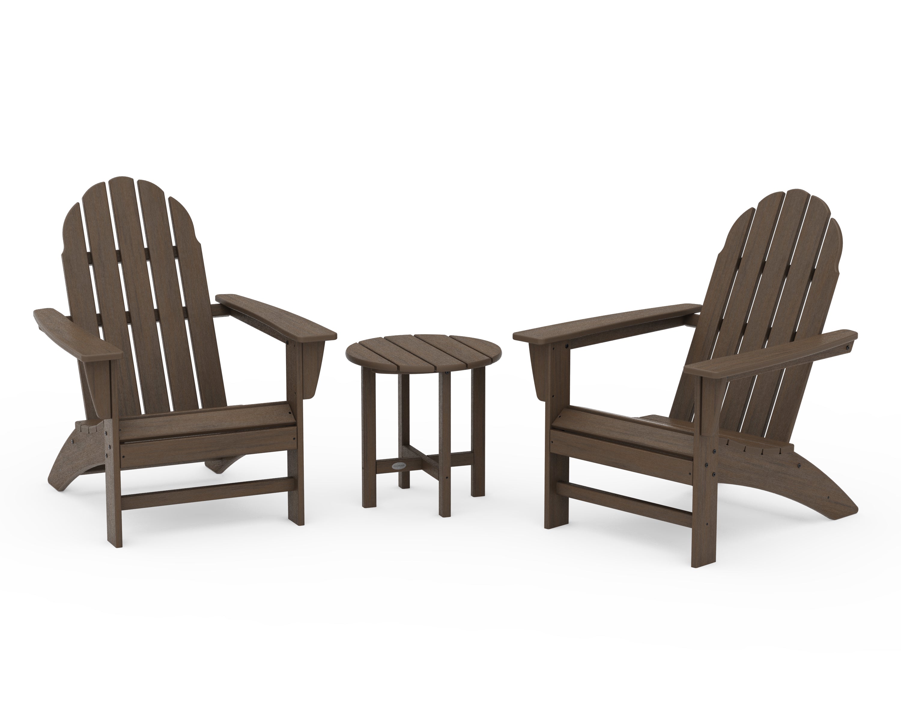 POLYWOOD Vineyard 3-Piece Adirondack Set in Kona