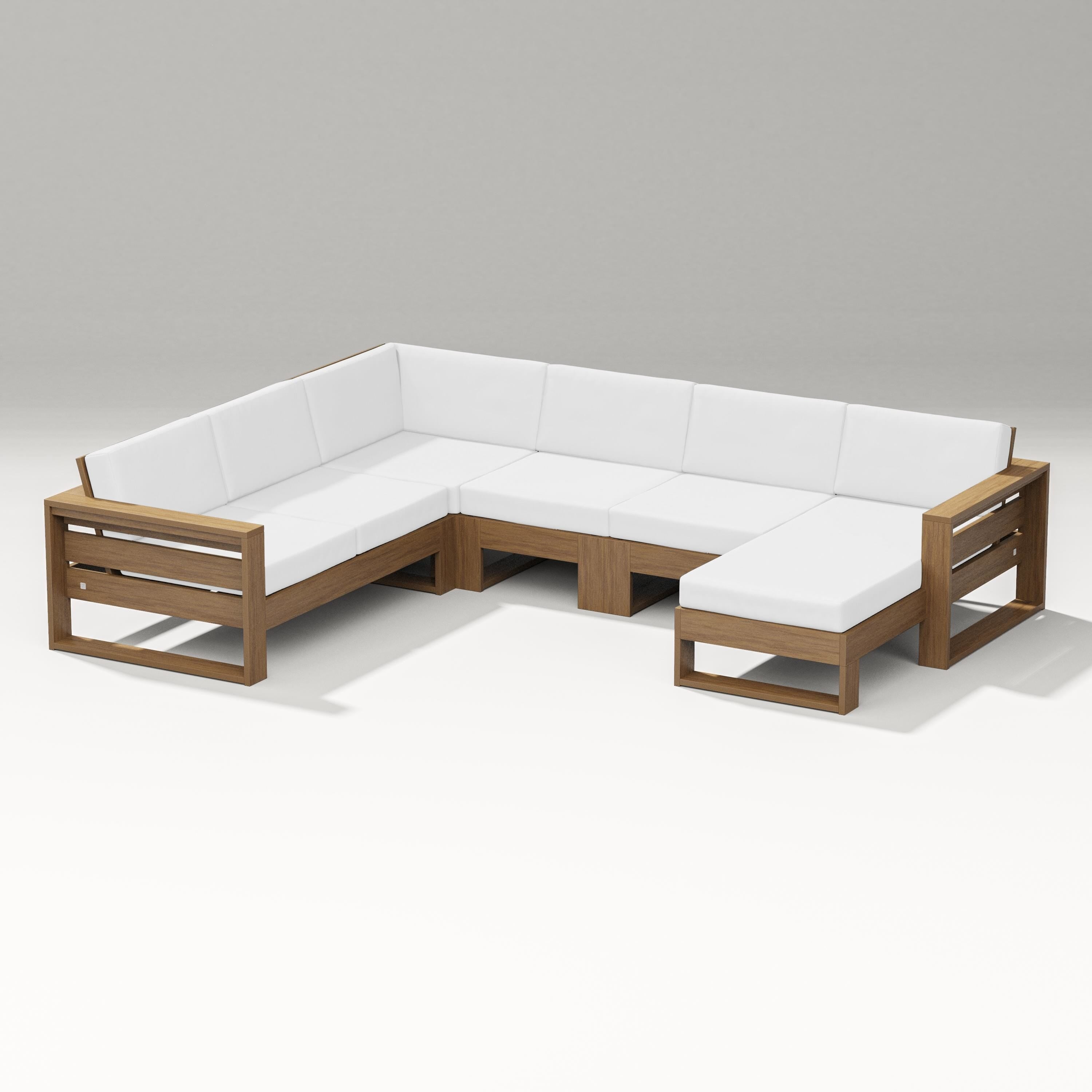 PW Designer Series Latitude Corner Sectional with Right Chaise in Natural / Natural