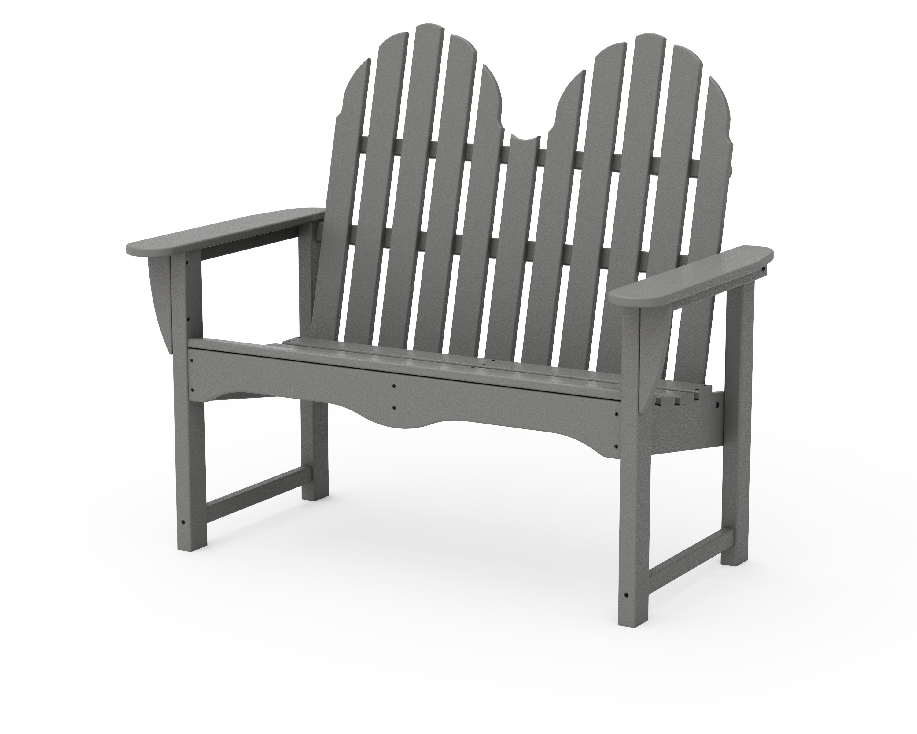 POLYWOOD Classic Adirondack 48" Bench in Slate Grey