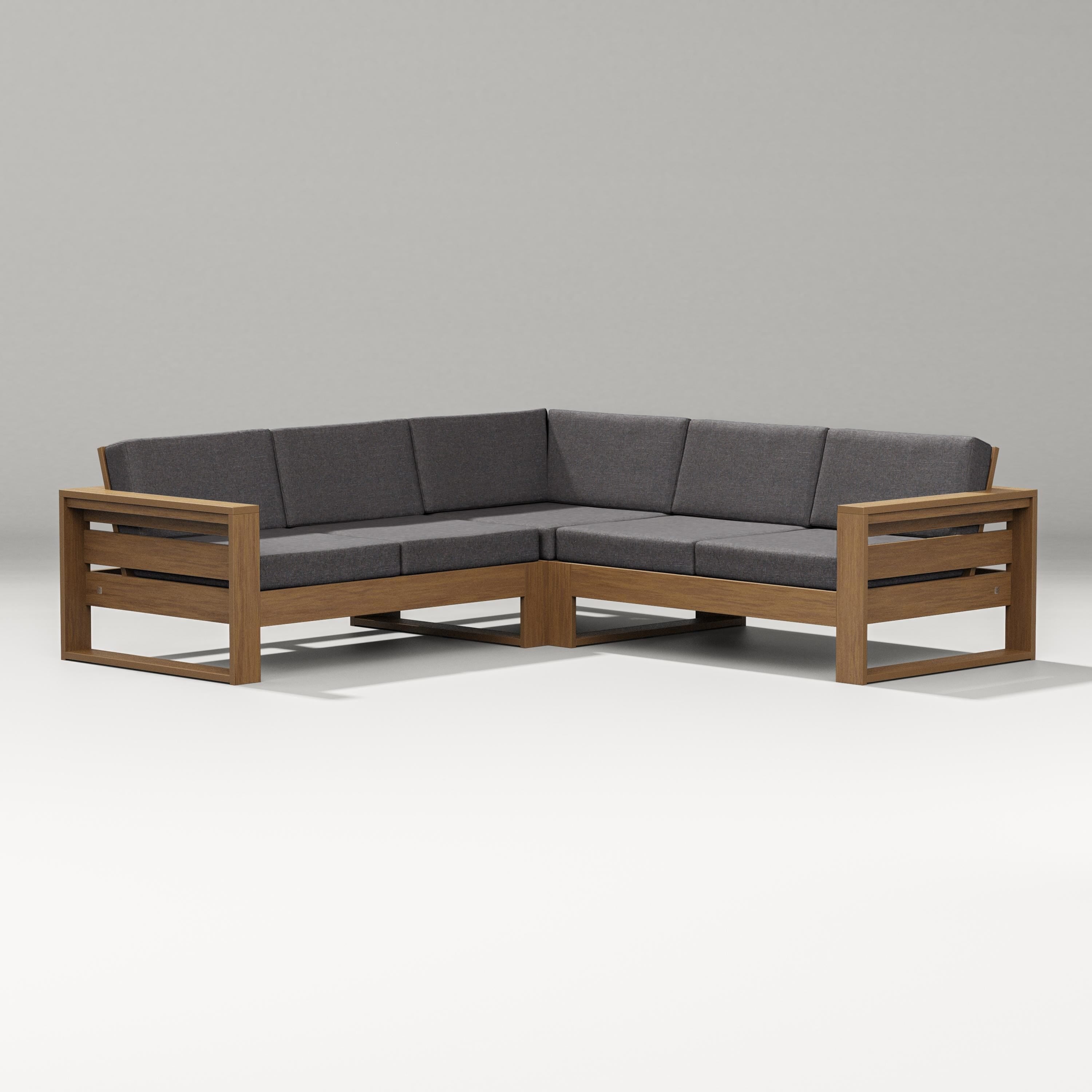 PW Designer Series Latitude Corner Sectional in Natural / Ash Charcoal
