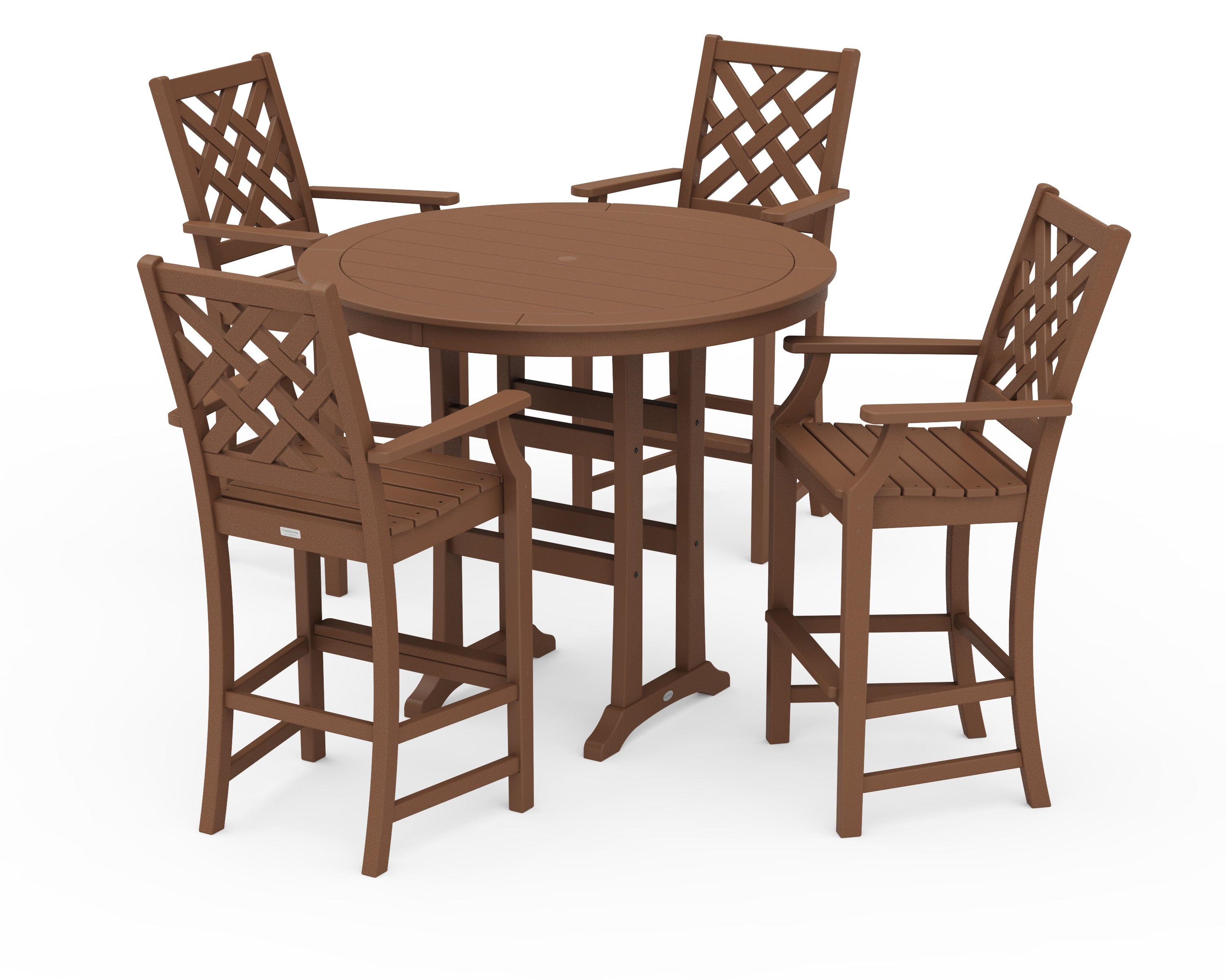 Country Living Wovendale 5-Piece Round Bar Set in Teak