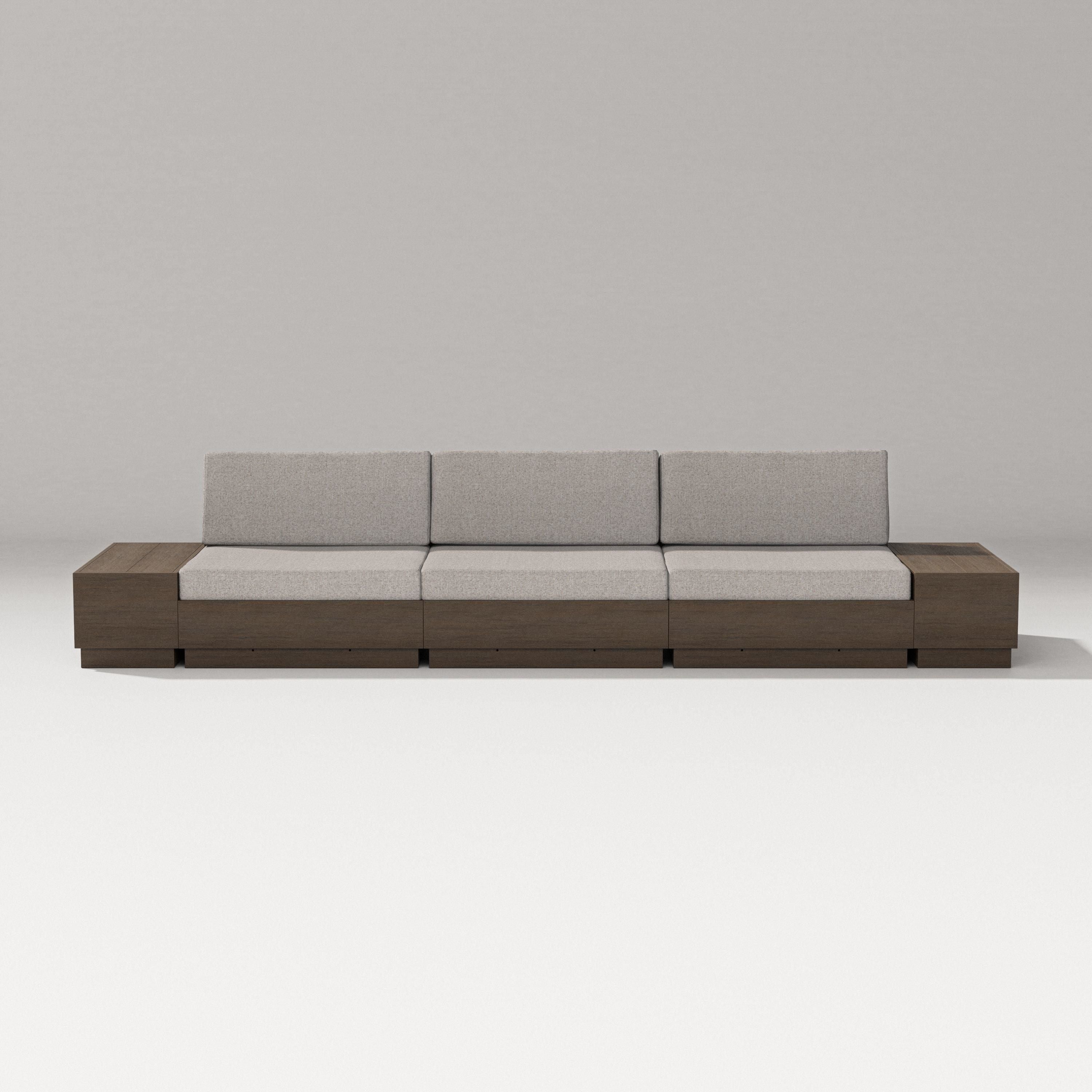 PW Designer Series Elevate Straight Sectional in Kona / Weathered Tweed