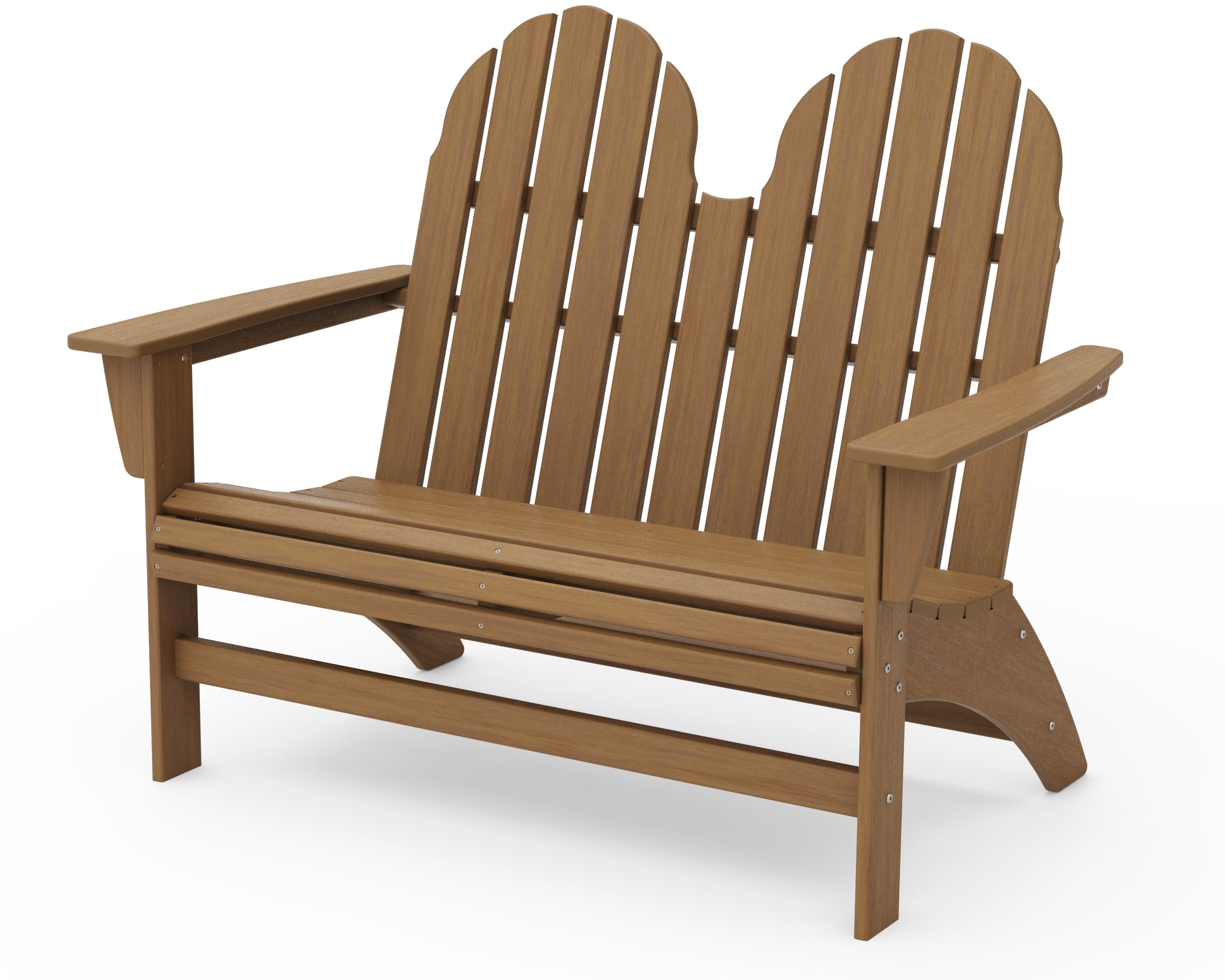 POLYWOOD Vineyard 48" Adirondack Bench in Natural
