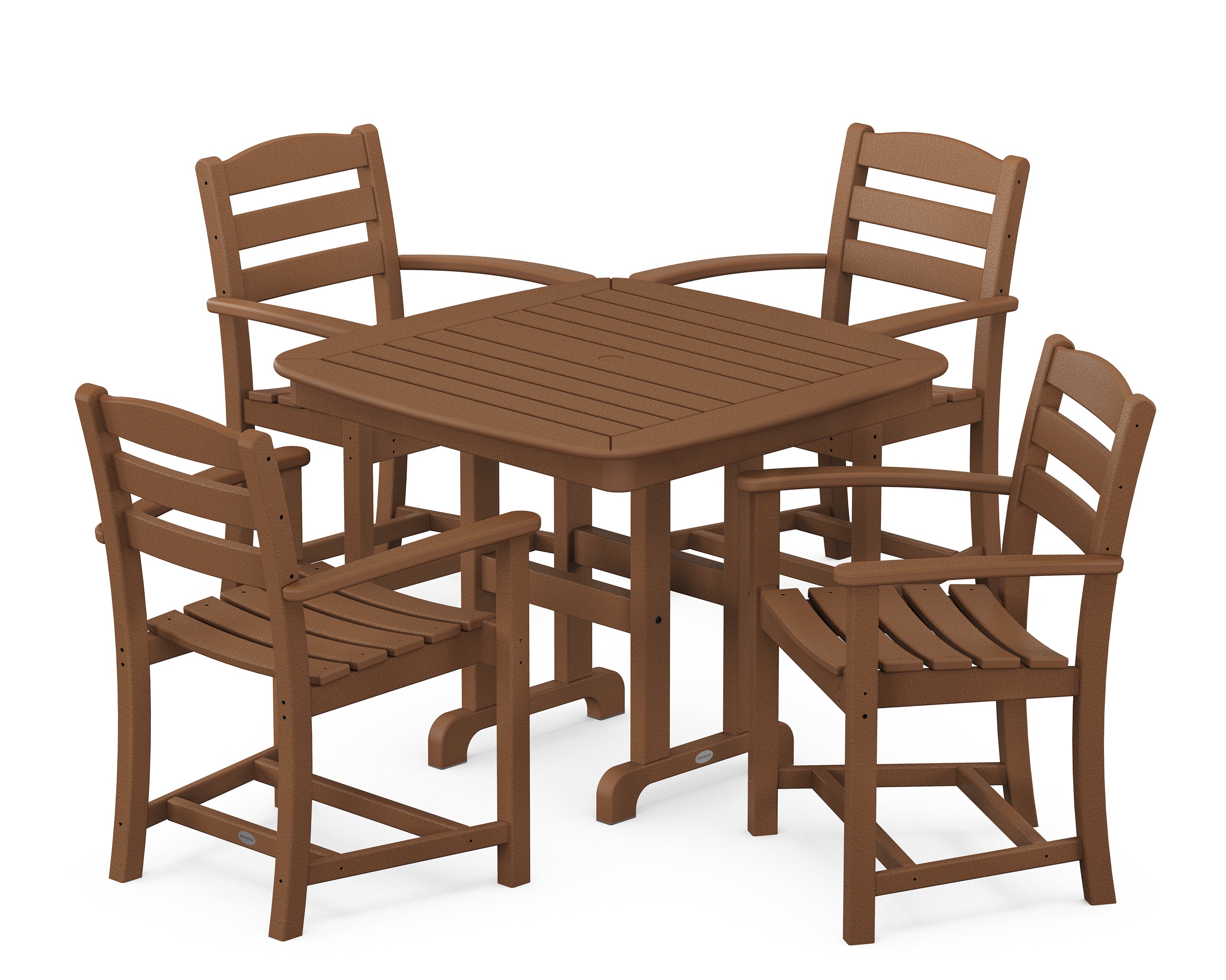 POLYWOOD La Casa Café 5-Piece Dining Set in Teak