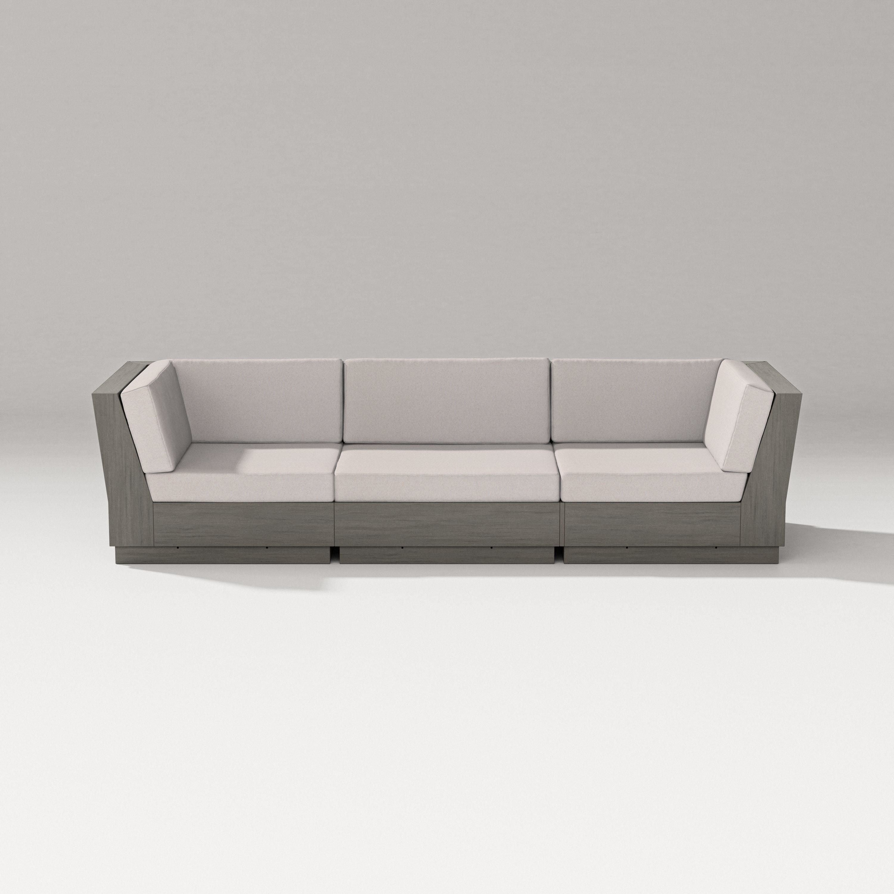 PW Designer Series Elevate Sofa Sectional in Driftwood / Dune Burlap