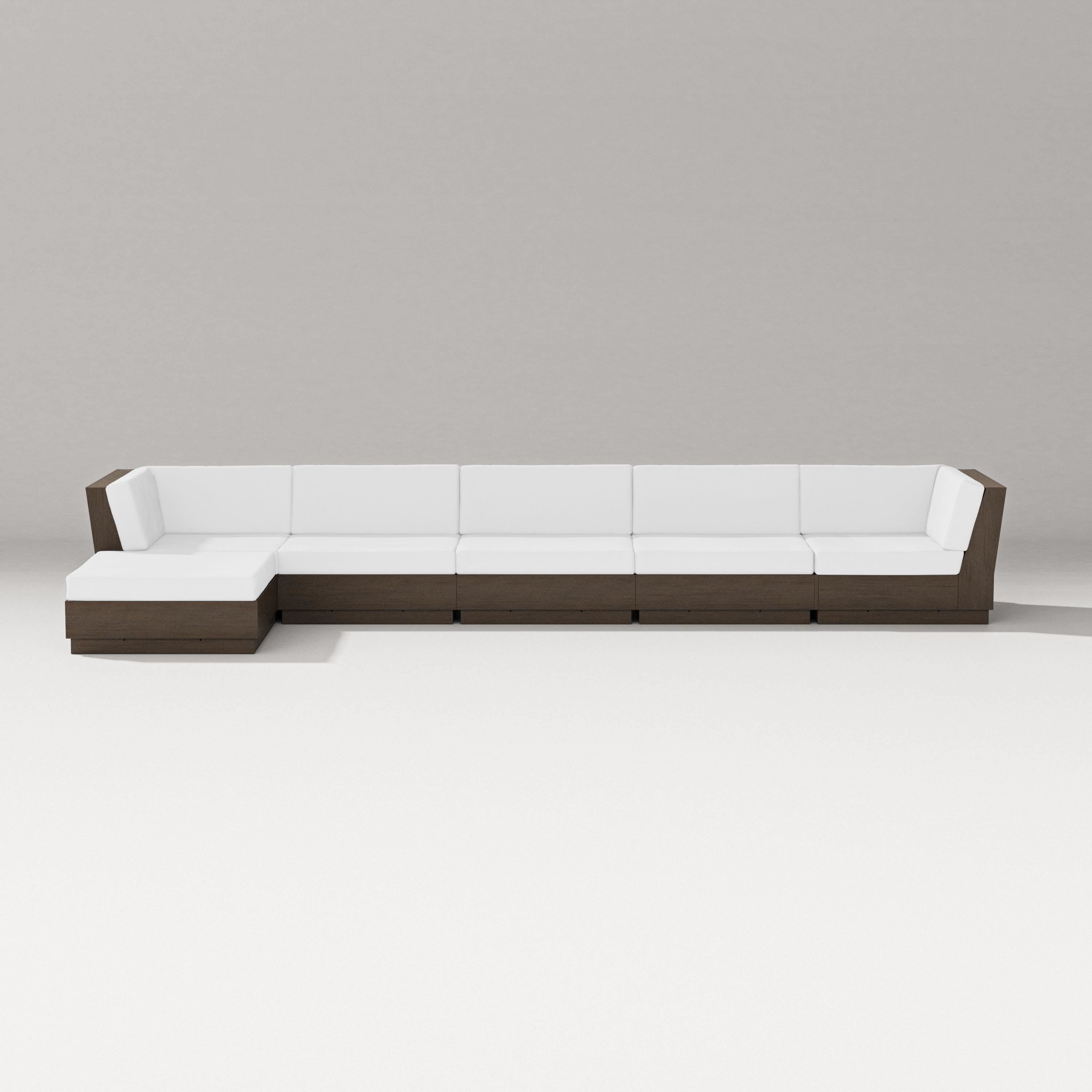 PW Designer Series Elevate 6-Piece Chaise Sectional in Kona / Natural