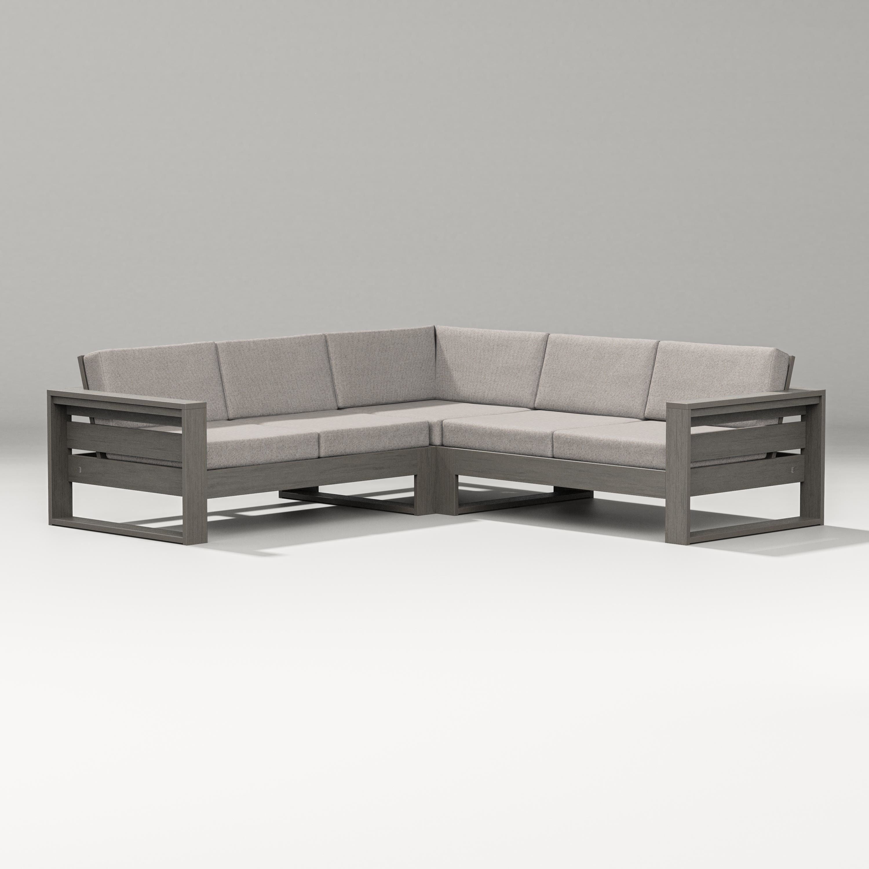 PW Designer Series Latitude Corner Sectional in Driftwood / Weathered Tweed