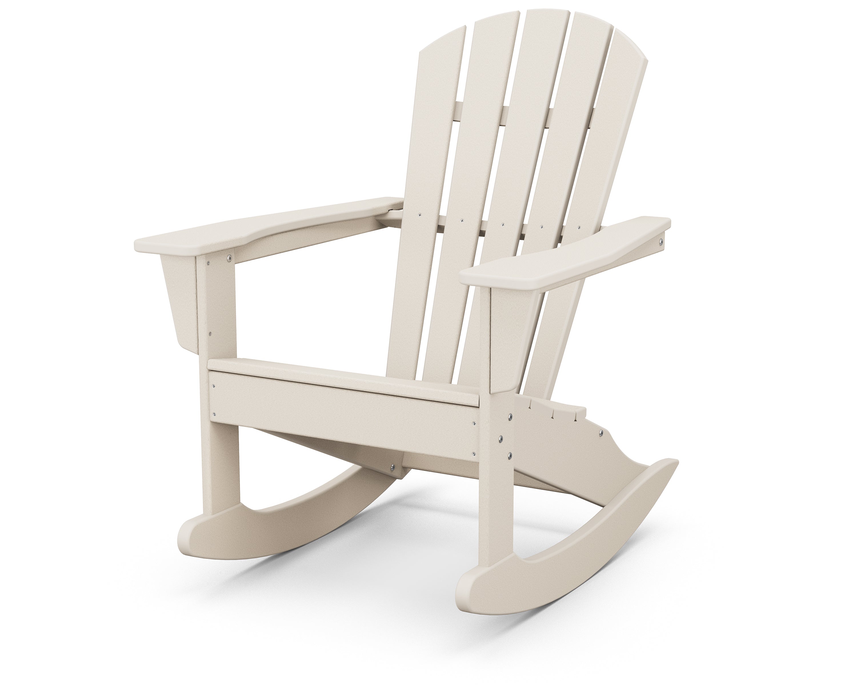 POLYWOOD Palm Coast Adirondack Rocking Chair in Sand
