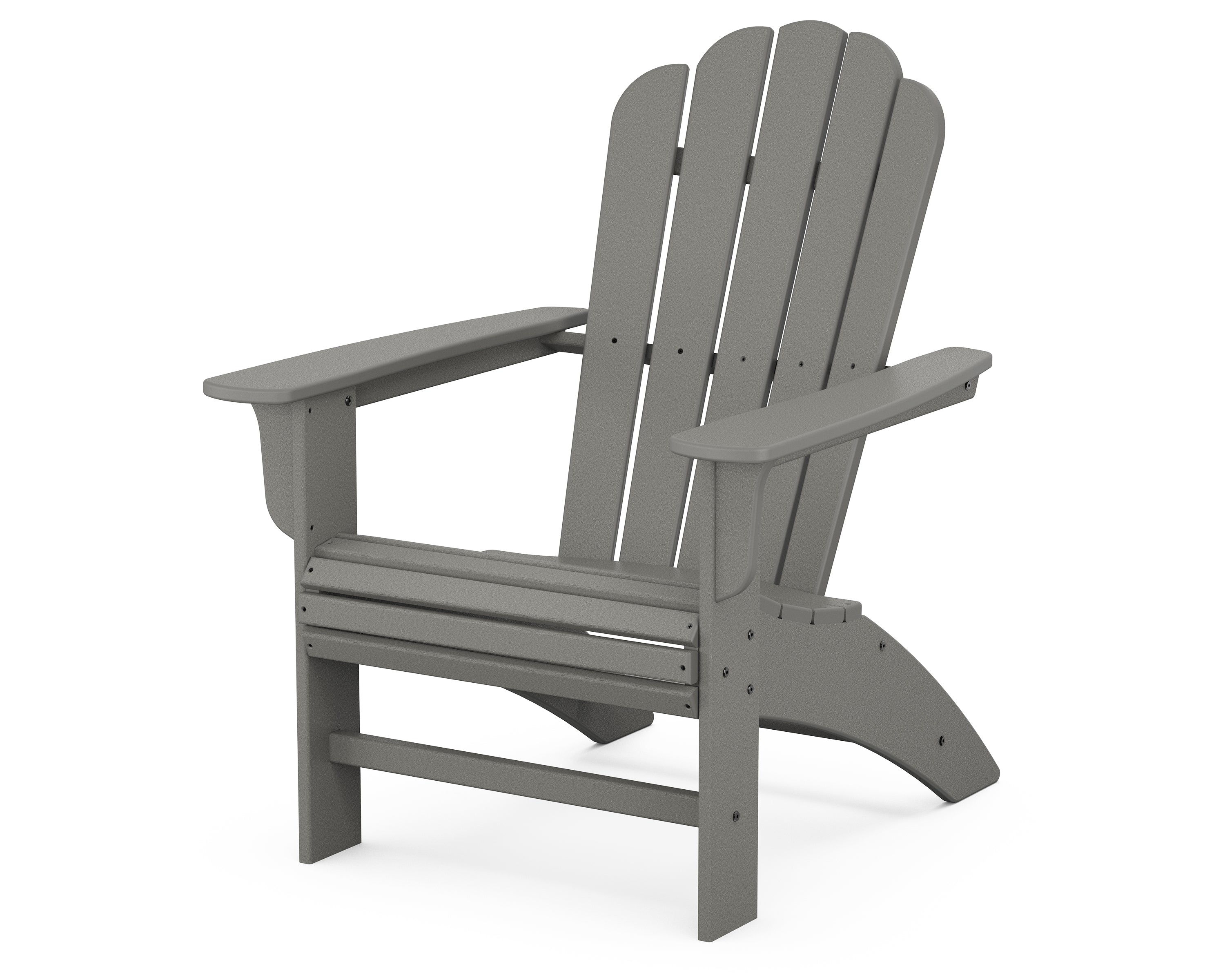 POLYWOOD Country Living Curveback Adirondack Chair in Slate Grey