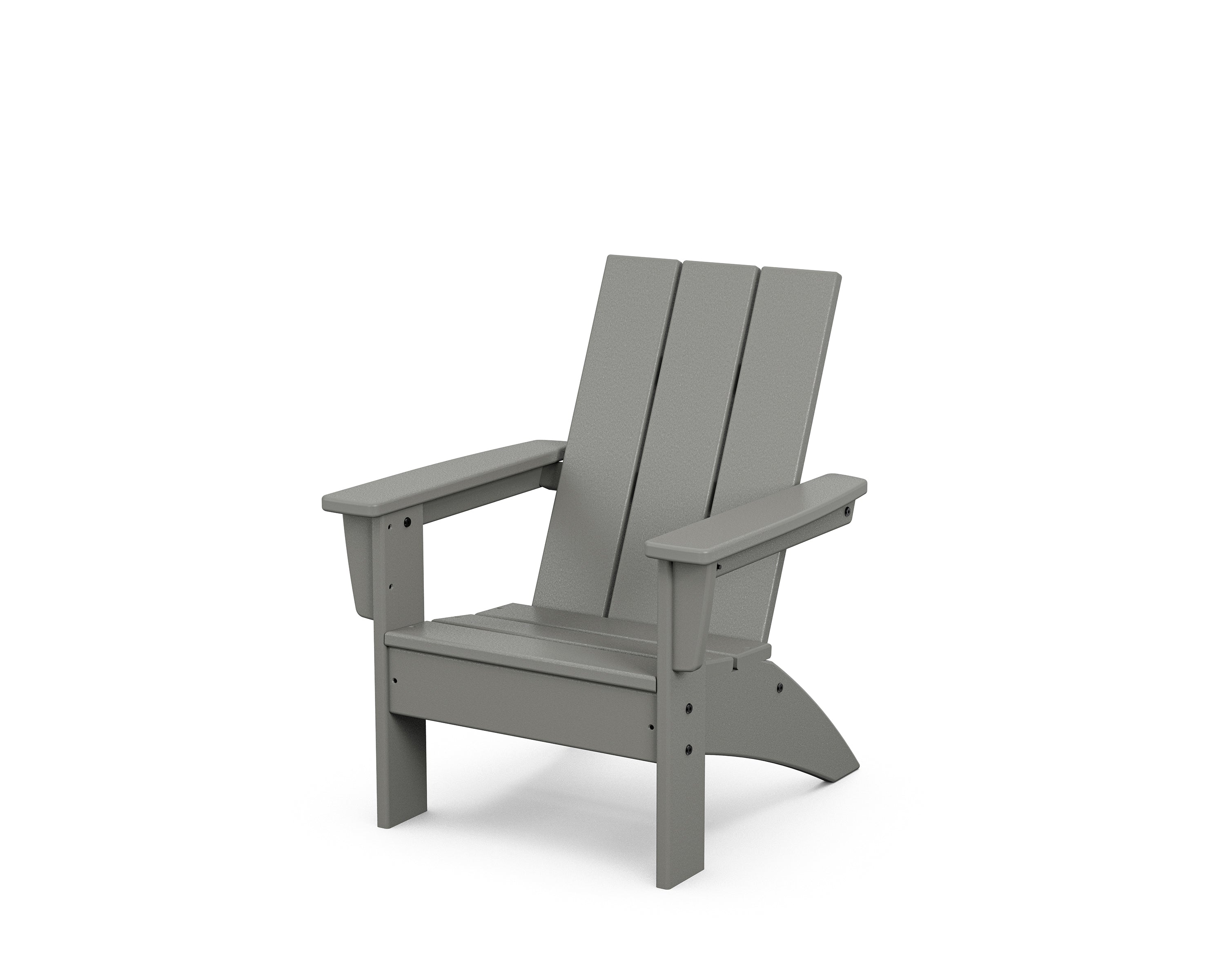 POLYWOOD Kids Modern Adirondack Chair in Slate Grey
