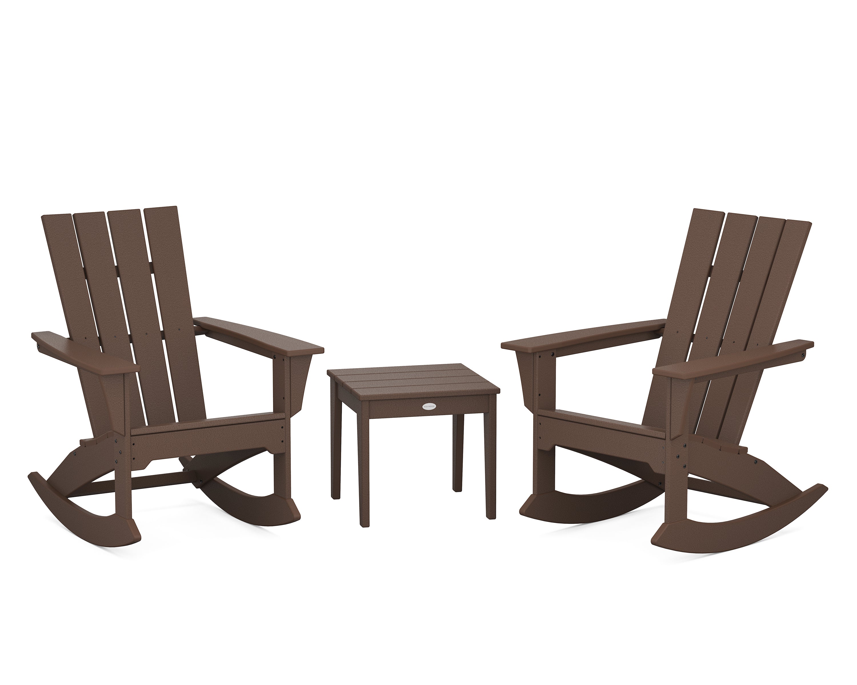POLYWOOD® Quattro 3-Piece Rocker Set in Mahogany