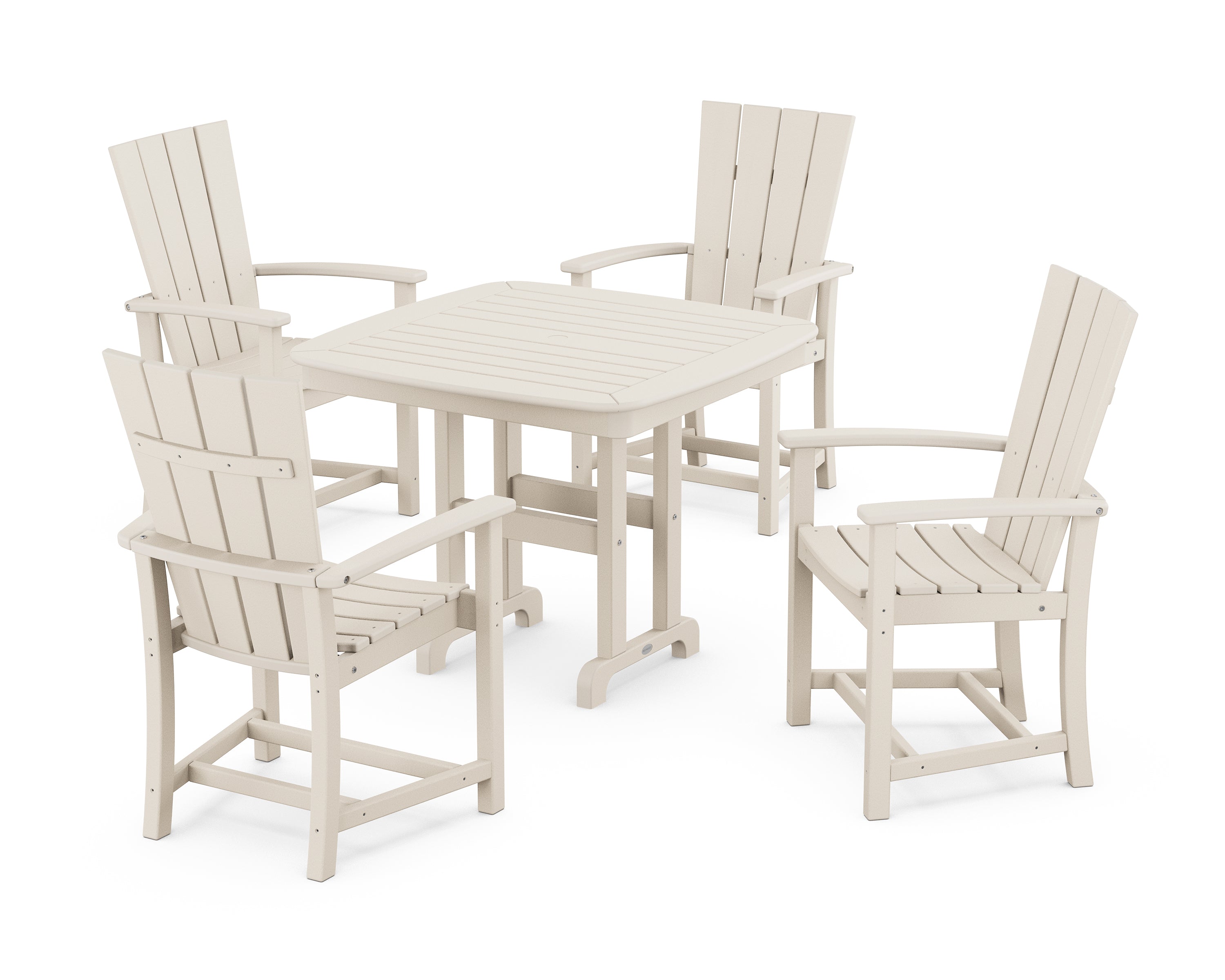 POLYWOOD Quattro 5-Piece Dining Set in Sand