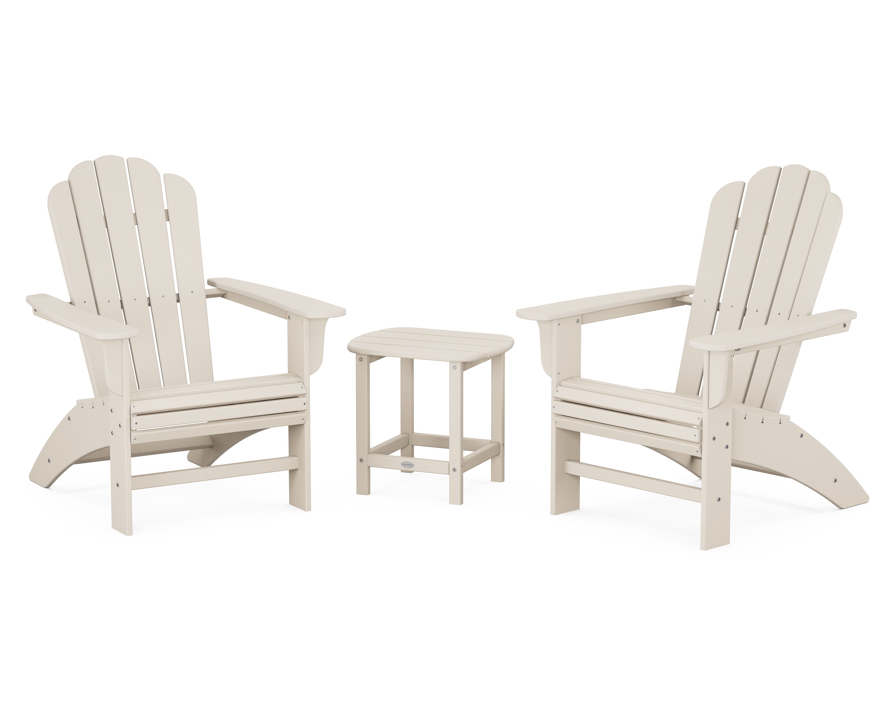 Country Living Cottage Curveback Adirondack Chair 3-Piece Set in Sand