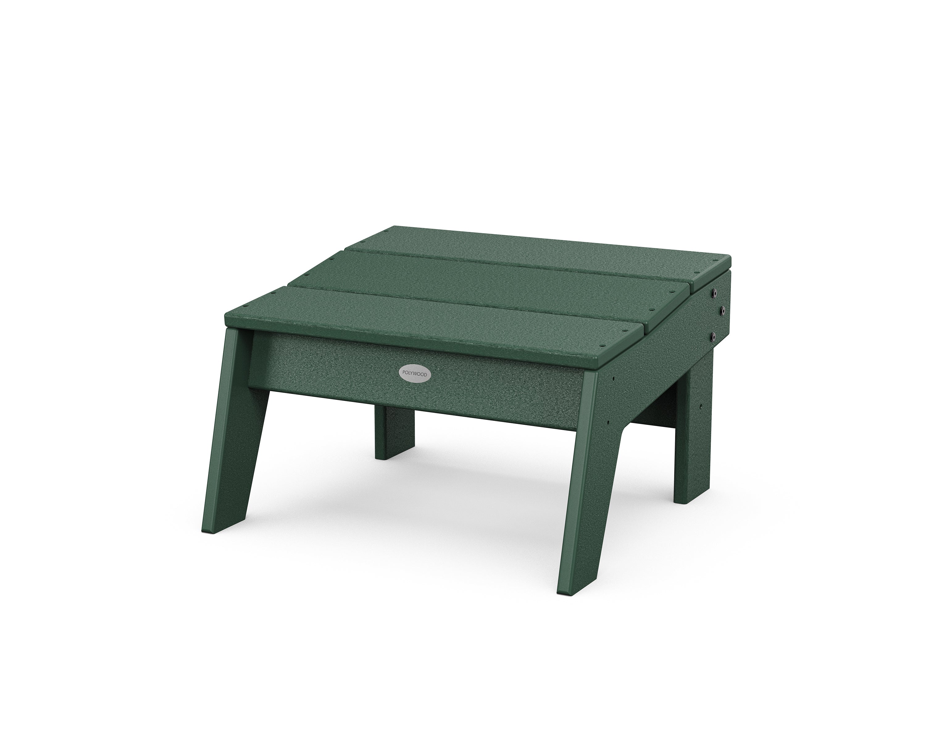 POLYWOOD Modern Studio Ottoman in Green