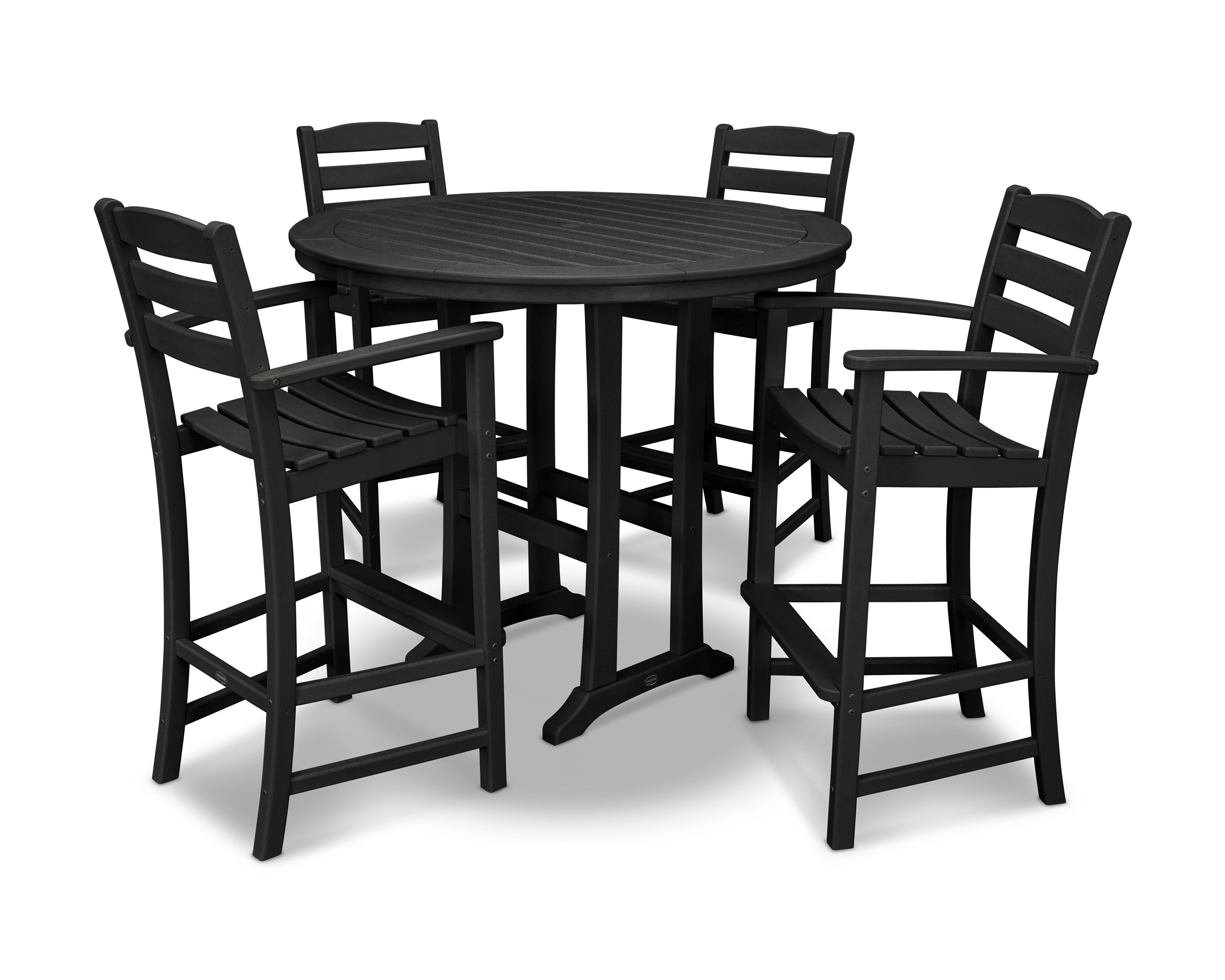 POLYWOOD® La Casa Café 5-Piece Bar Dining Set in Black