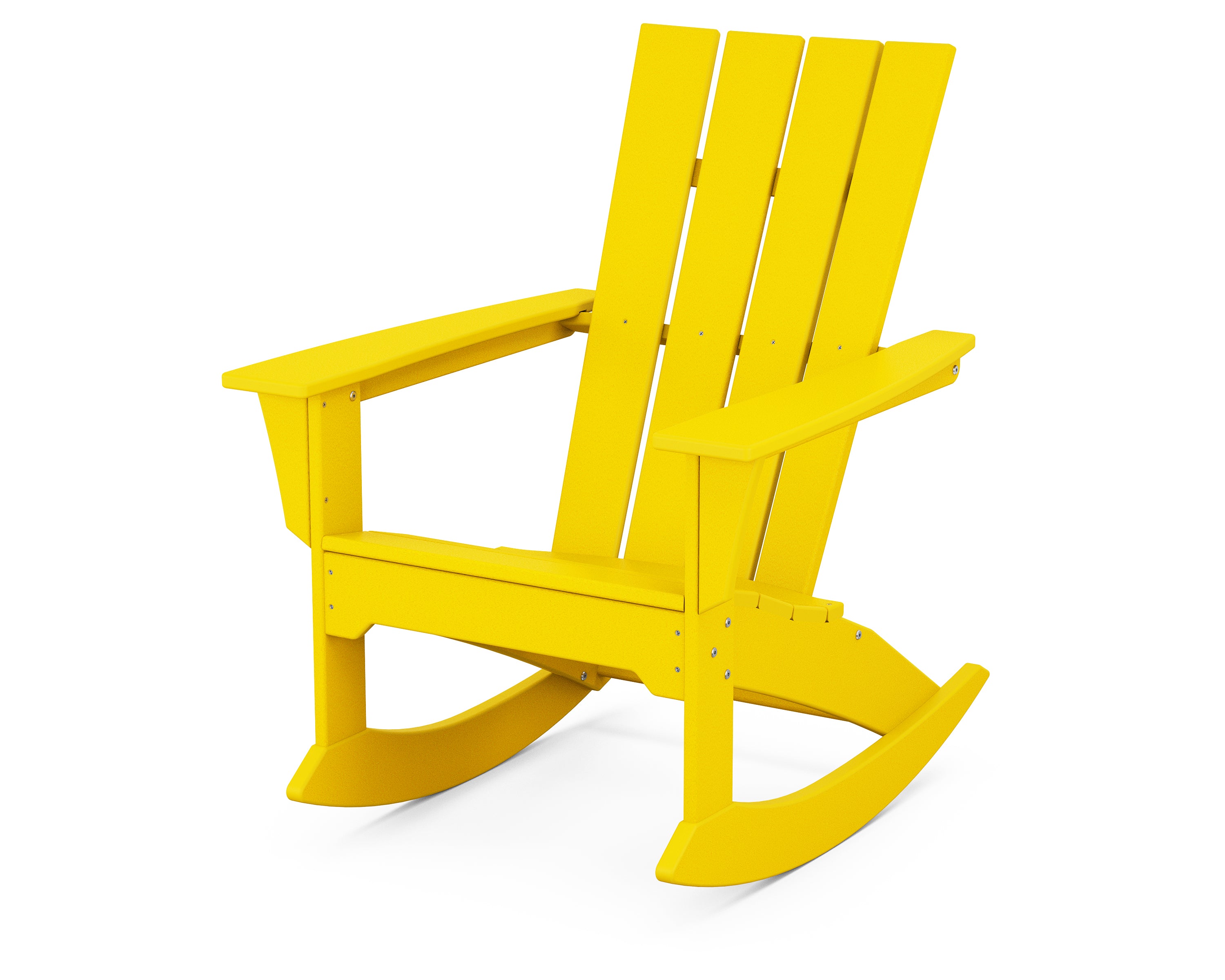 POLYWOOD Quattro Adirondack Rocking Chair in Lemon