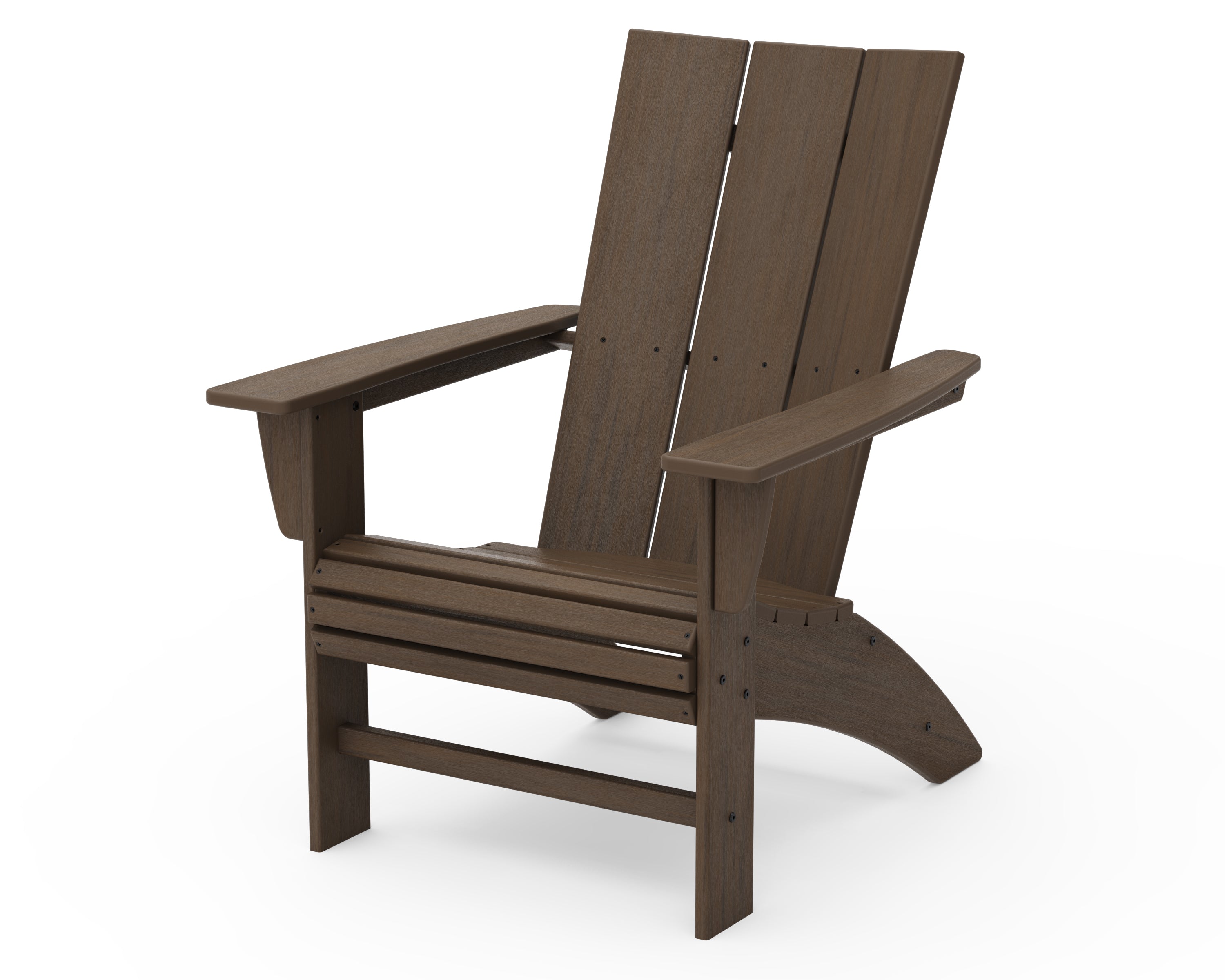 POLYWOOD Modern Curveback Adirondack Chair in Kona