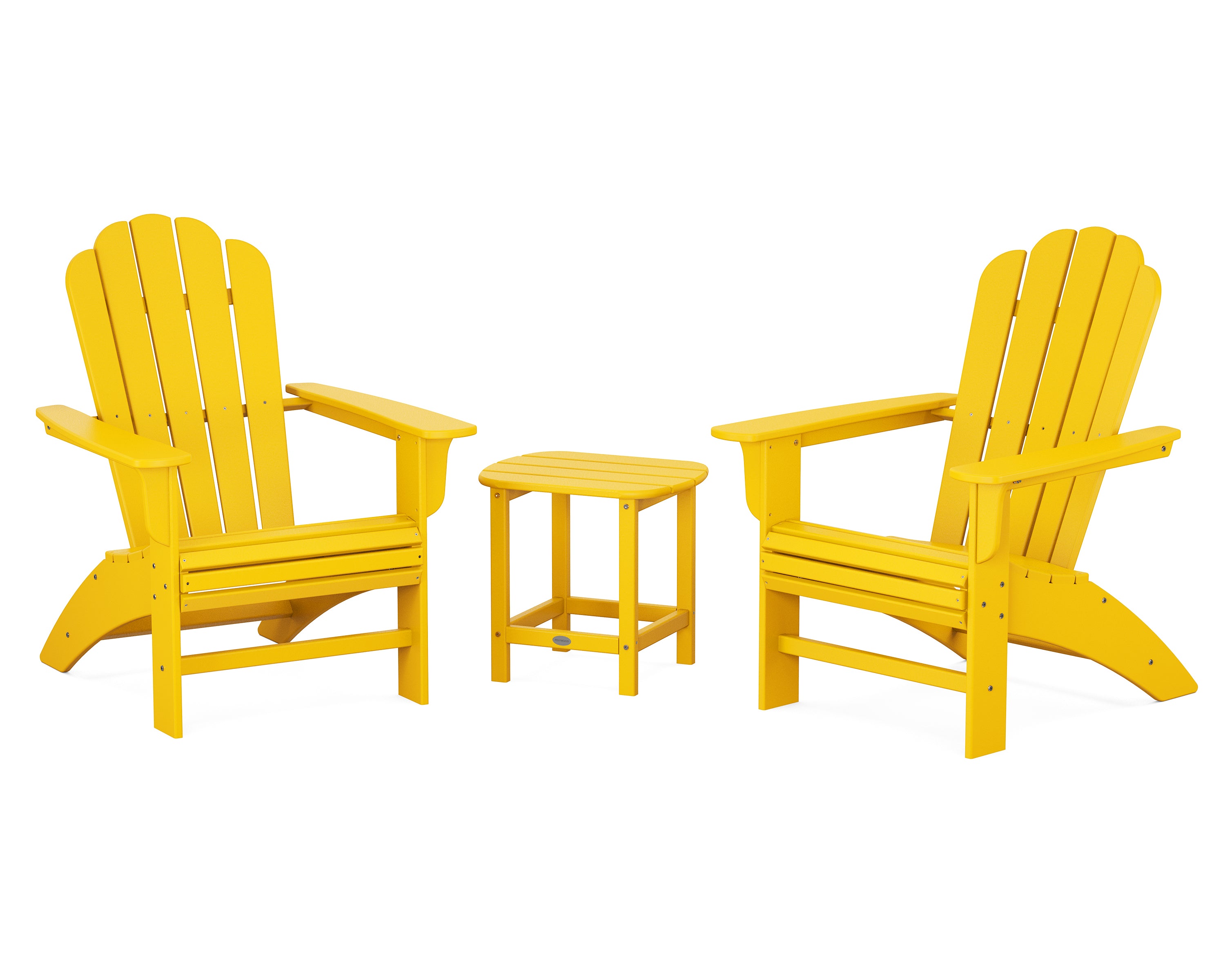 Country Living Country Living Curveback Adirondack Chair 3-Piece Set in Lemon
