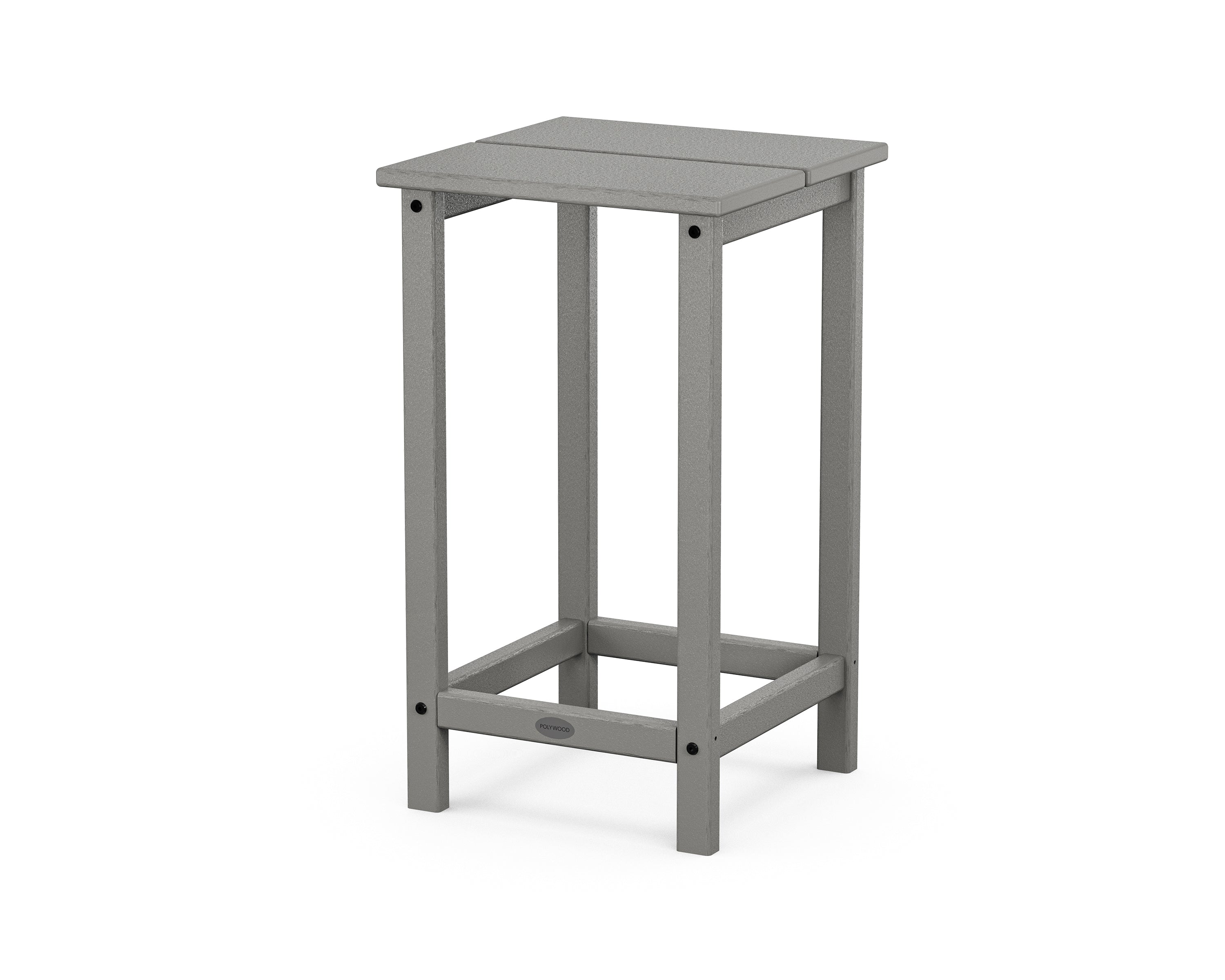 POLYWOOD Studio Square Counter Side Table in Slate Grey