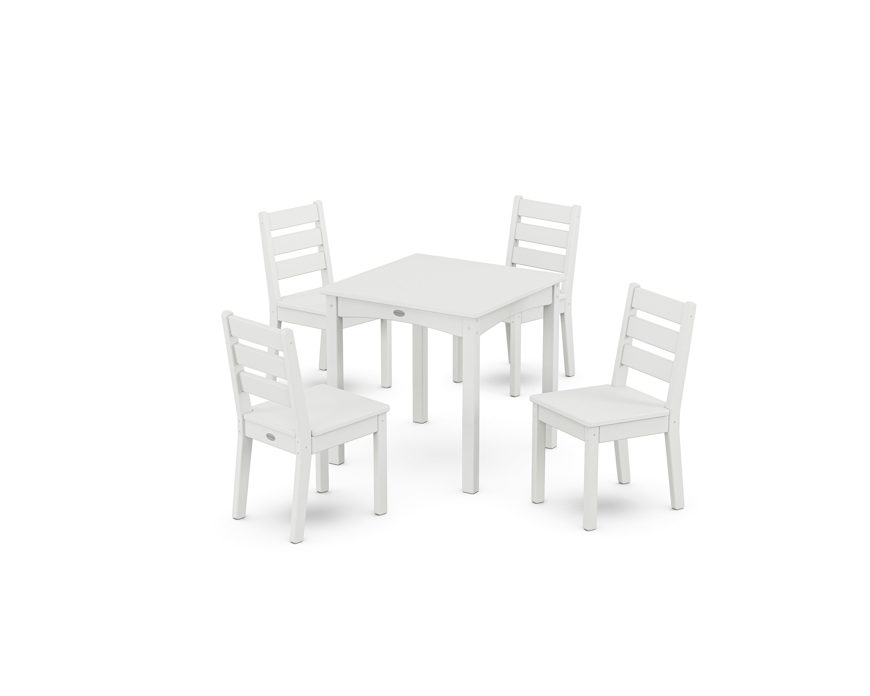 POLYWOOD Lakeside Kids 5-Piece Dining Set in White