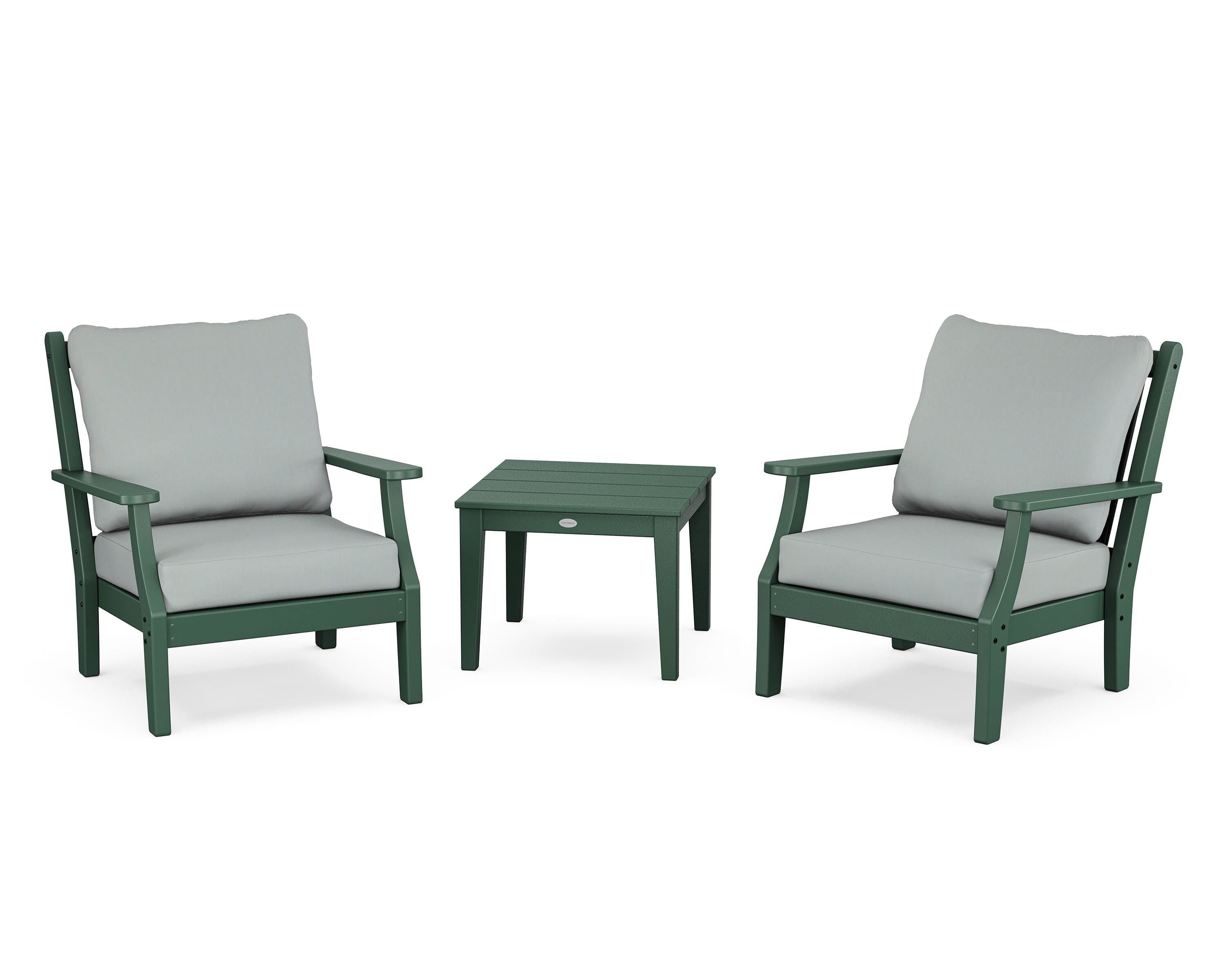 Country Living Wovendale 3-Piece Deep Seating Set in Green / Spa