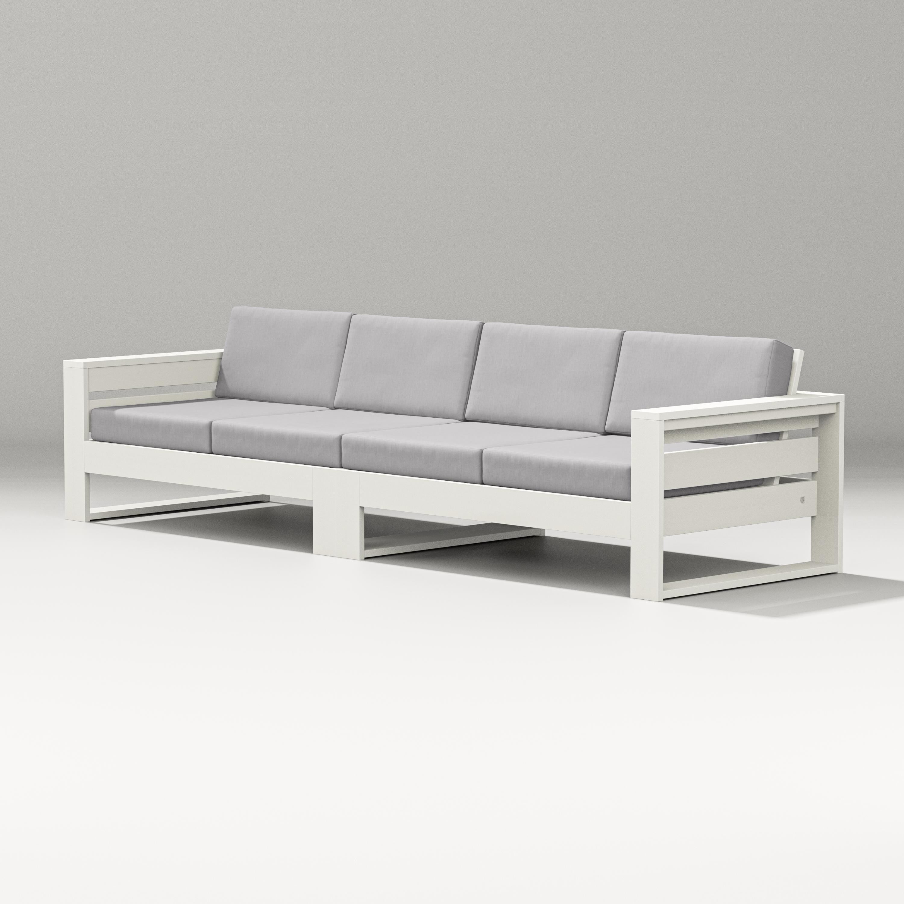 PW Designer Series Latitude Straight Sectional in Vintage White / Granite