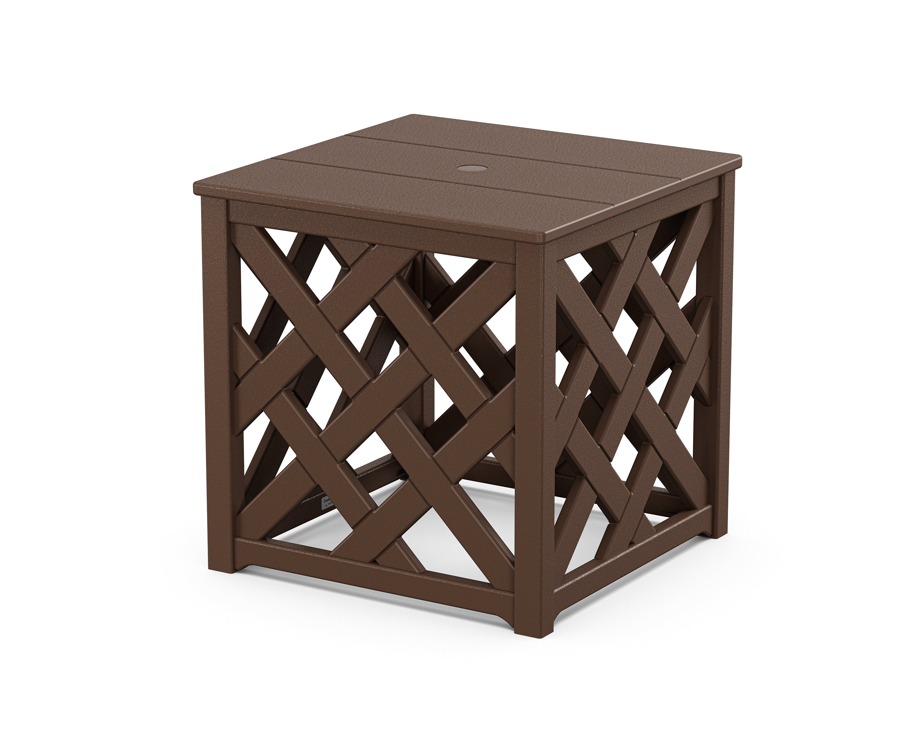 Country Living Wovendale Accent Umbrella Table in Mahogany