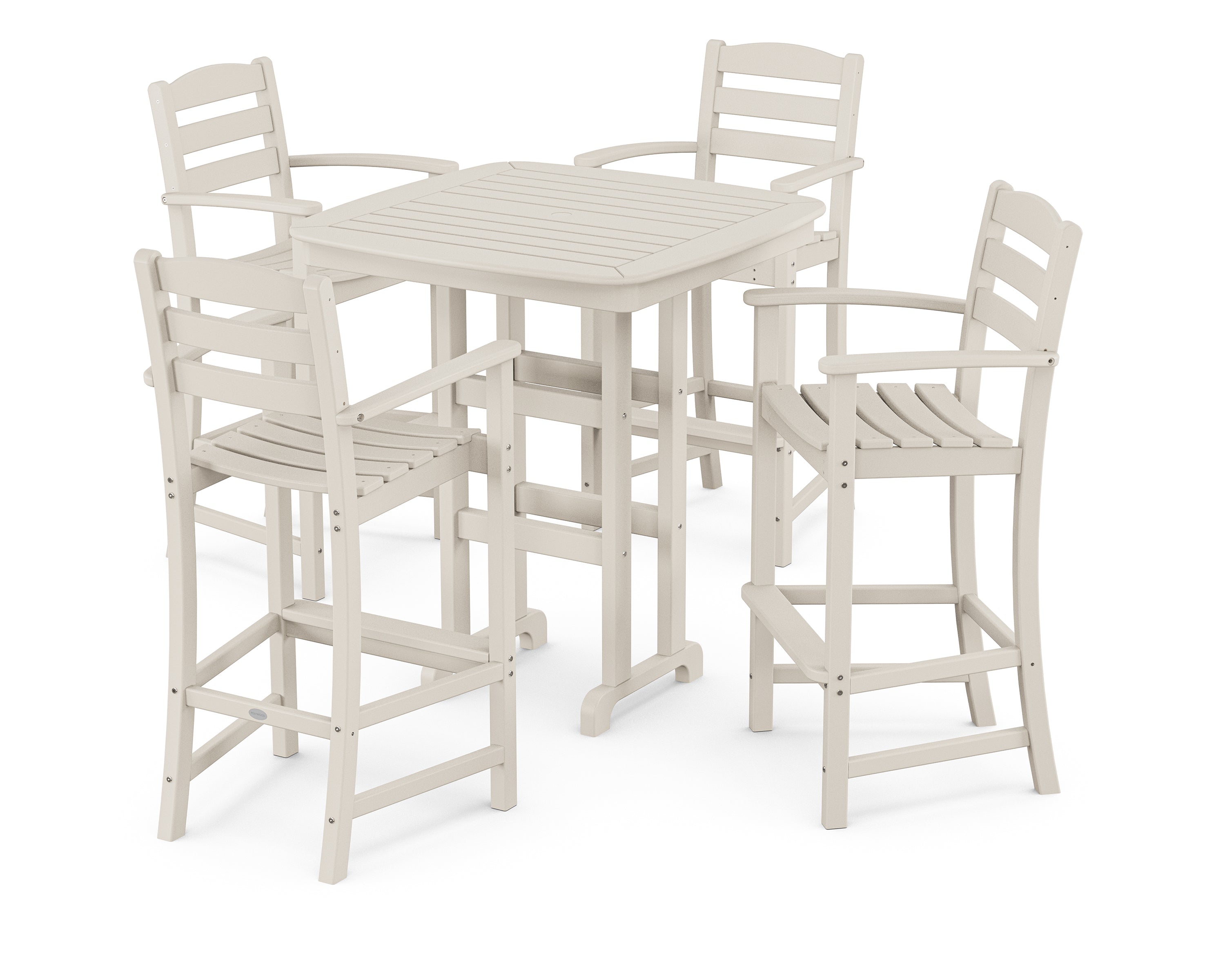 POLYWOOD La Casa Café 5-Piece Bar Set in Sand