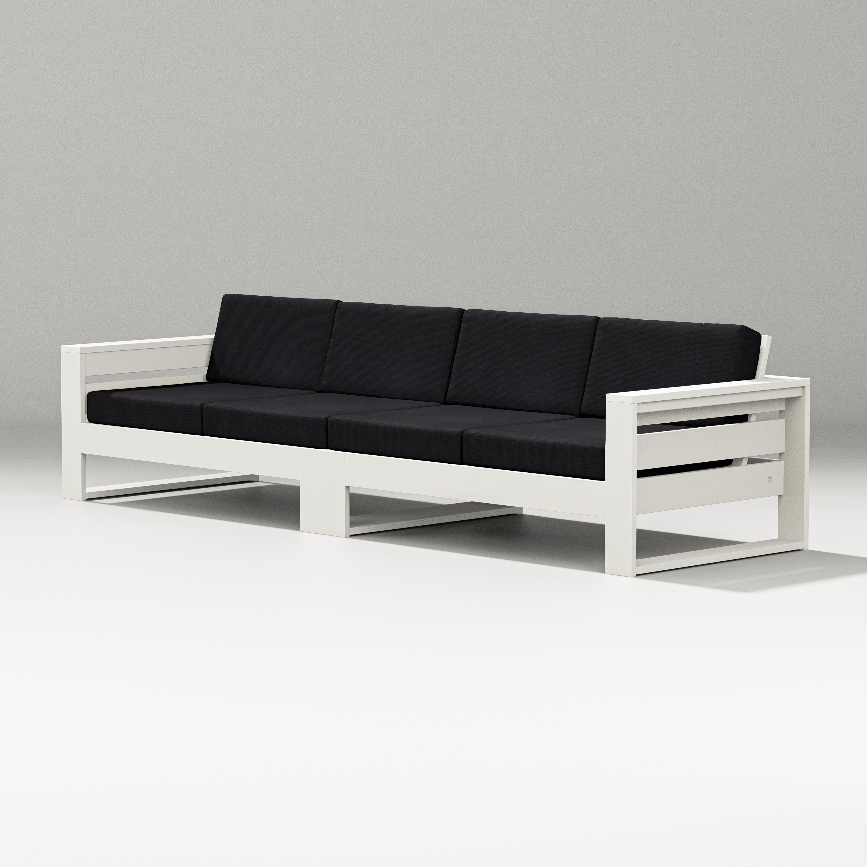 PW Designer Series Latitude Straight Sectional in Vintage White / Midnight Linen