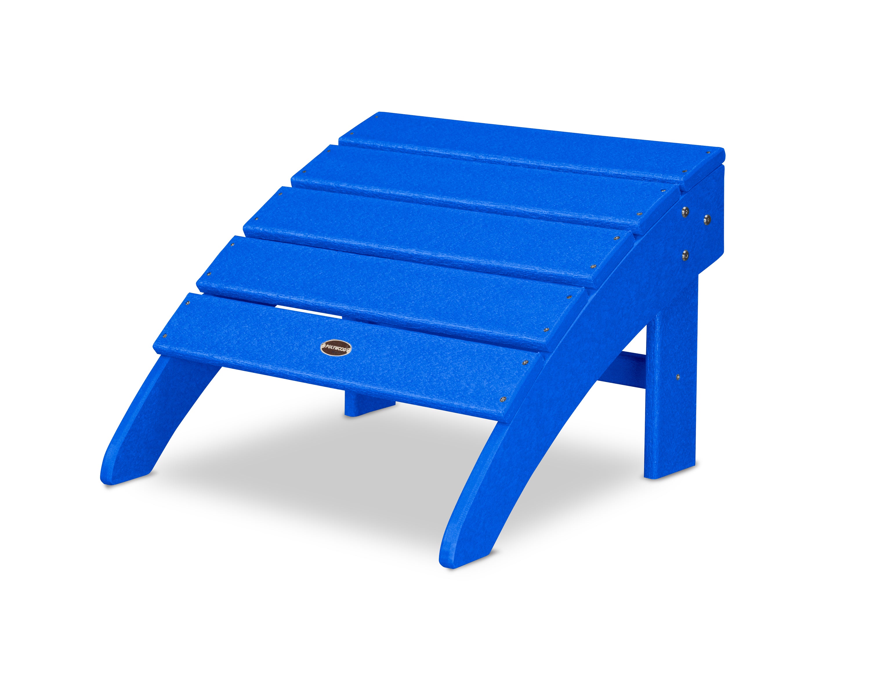POLYWOOD Palm Coast Ottoman in Pacific Blue
