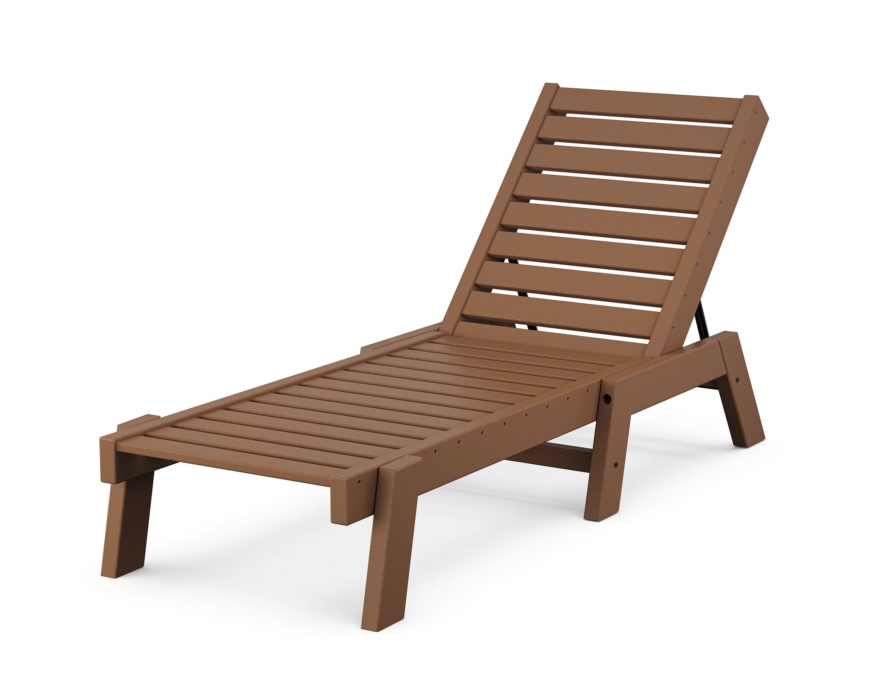 POLYWOOD Captain Chaise in Teak