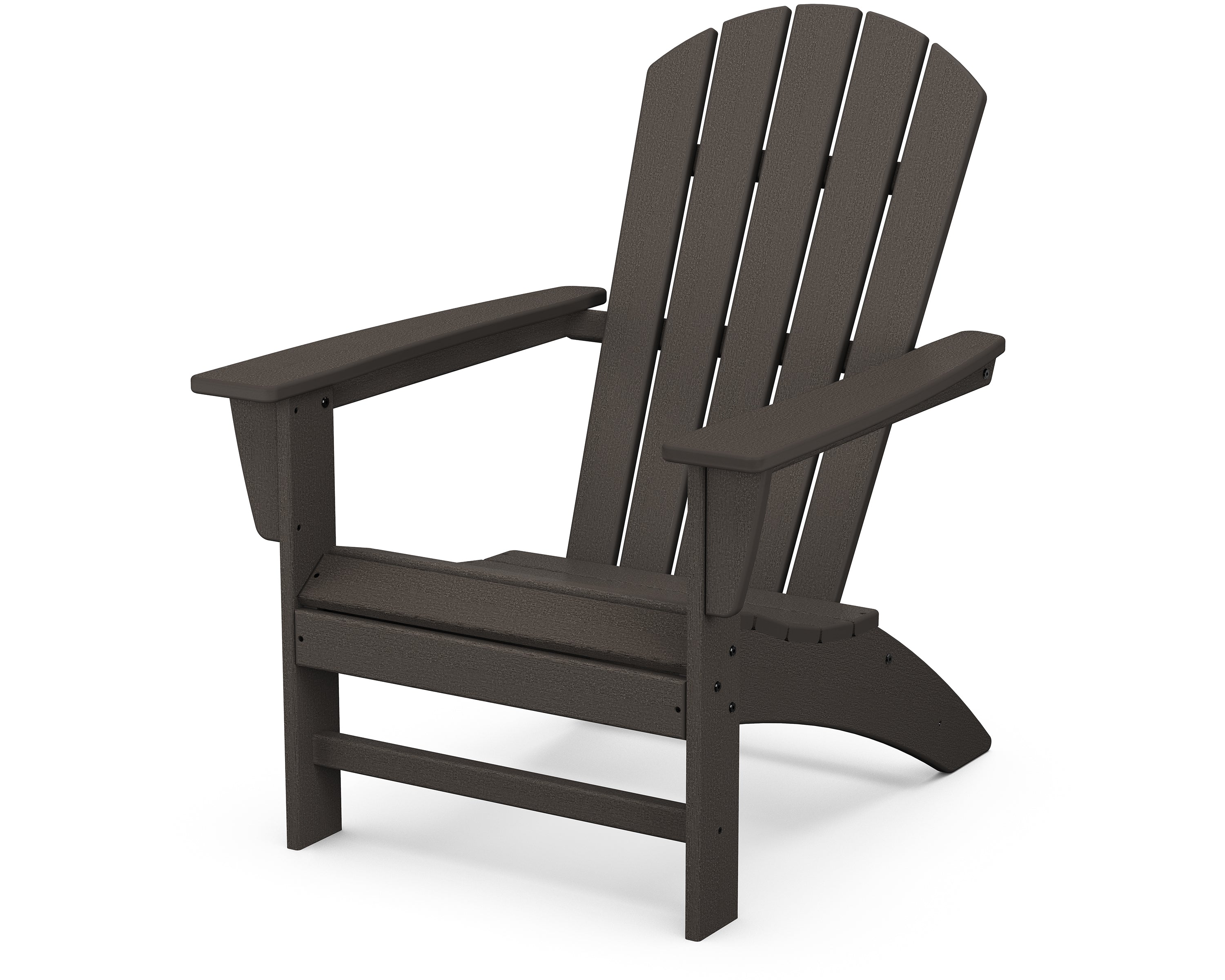 POLYWOOD Nautical Adirondack Chair in Vintage Coffee