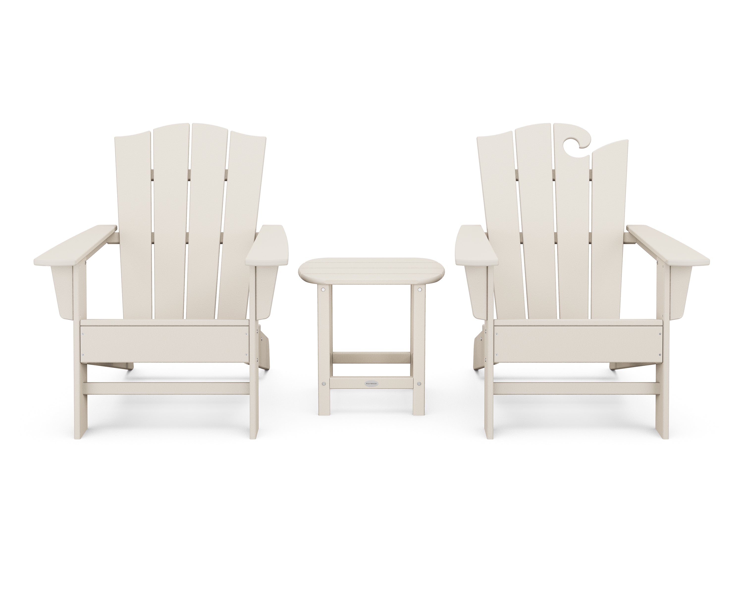 POLYWOOD Wave Collection 3-Piece Set in Sand