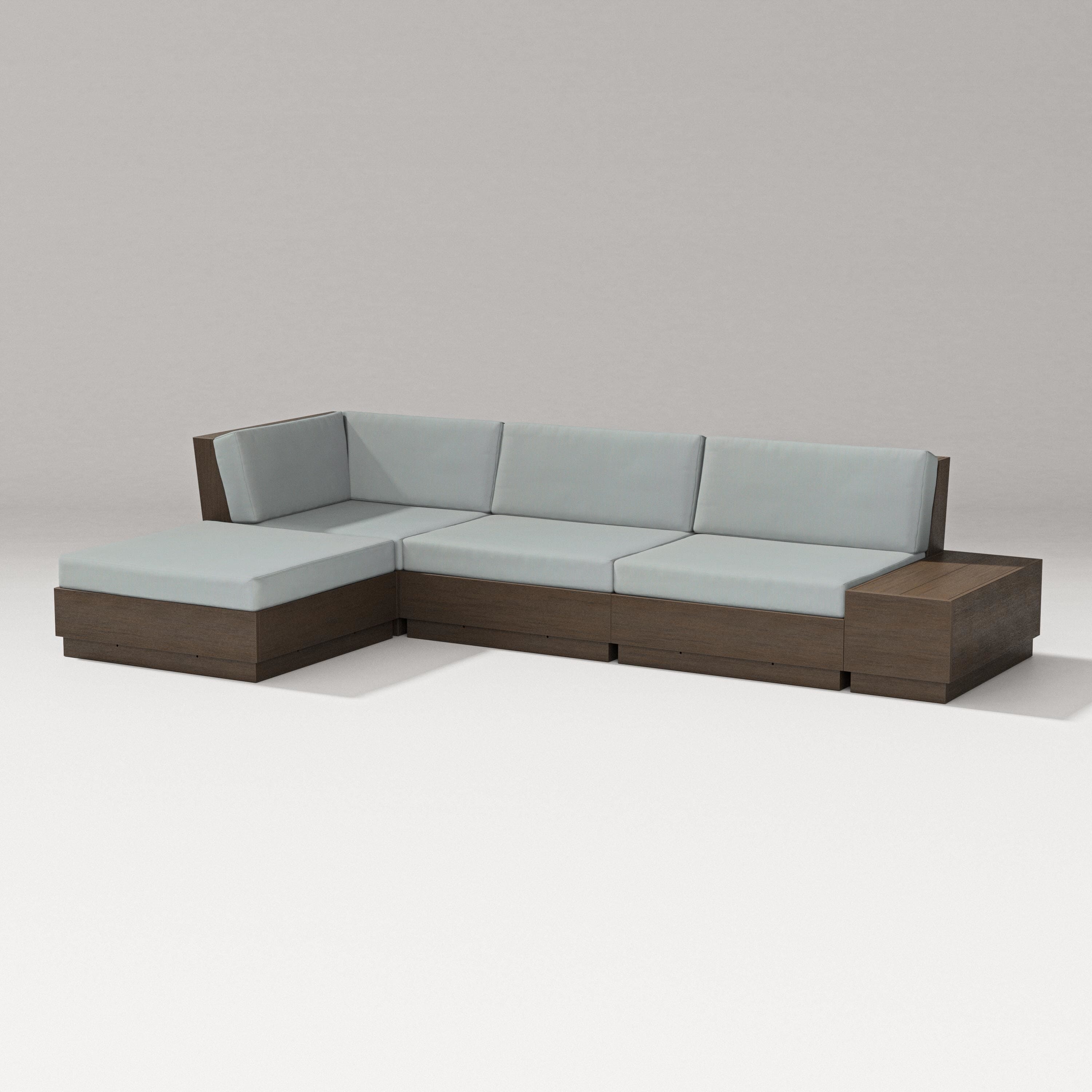 PW Designer Series Elevate Chaise Sectional in Kona / Spa