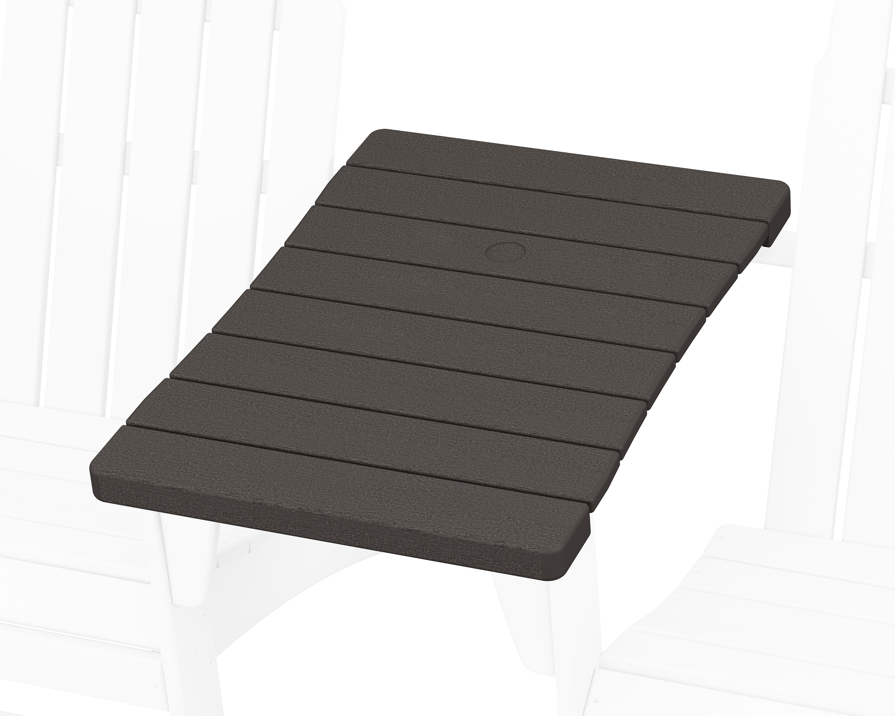 POLYWOOD 400 Series Straight Adirondack Connecting Table in Vintage Coffee
