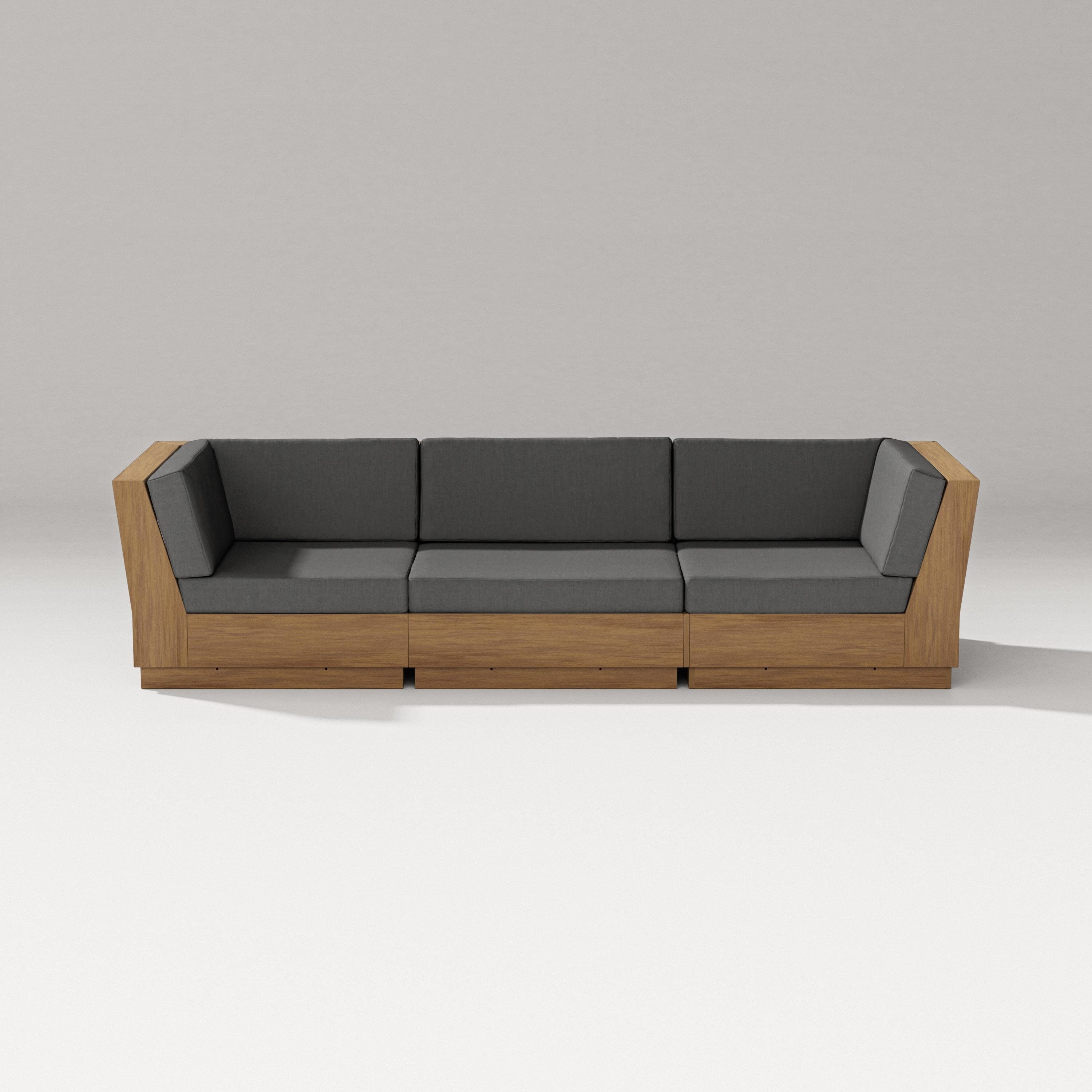 PW Designer Series Elevate Sofa Sectional in Natural / Spectrum Carbon