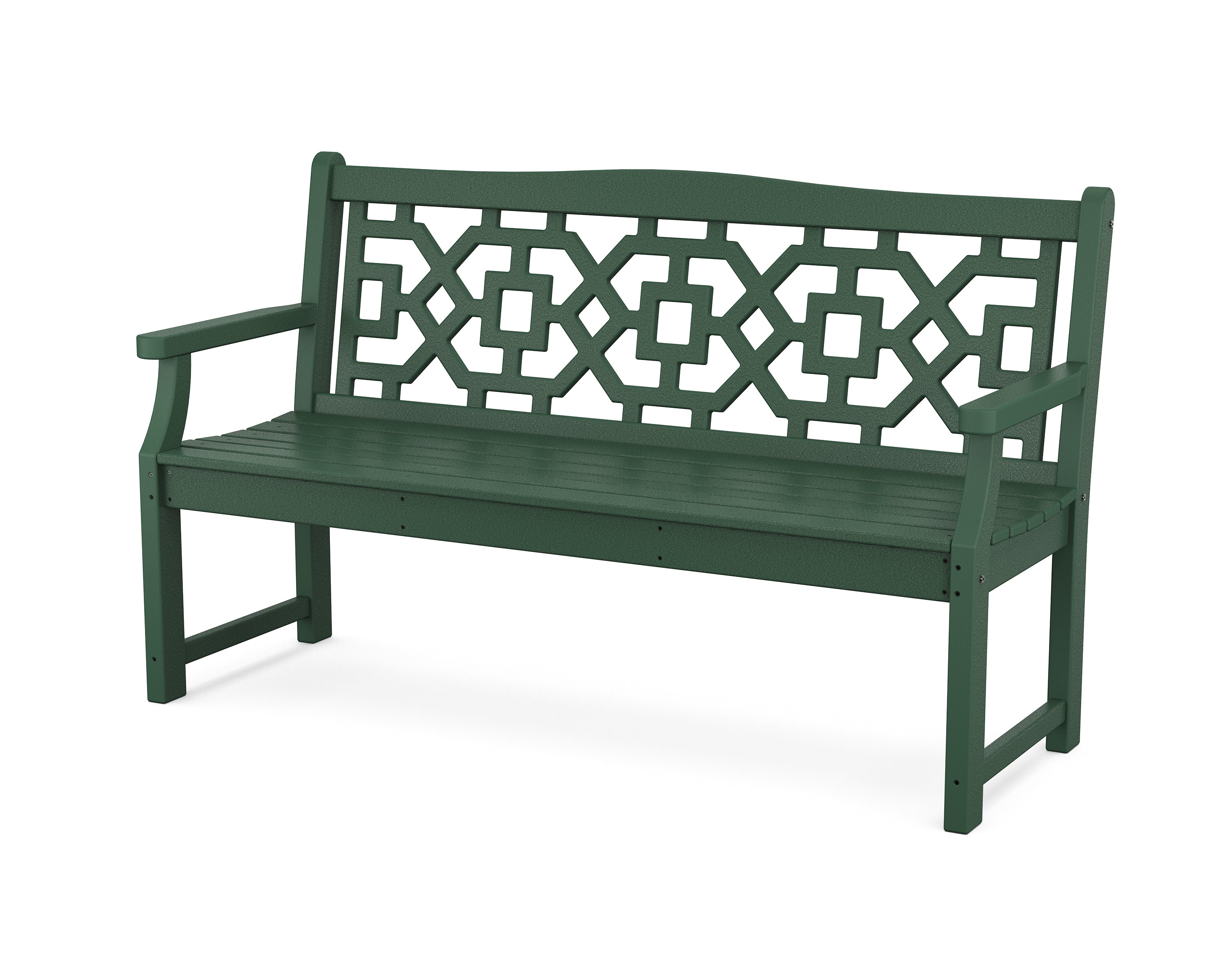 Martha Stewart by POLYWOOD Chinoiserie 60” Garden Bench in Green