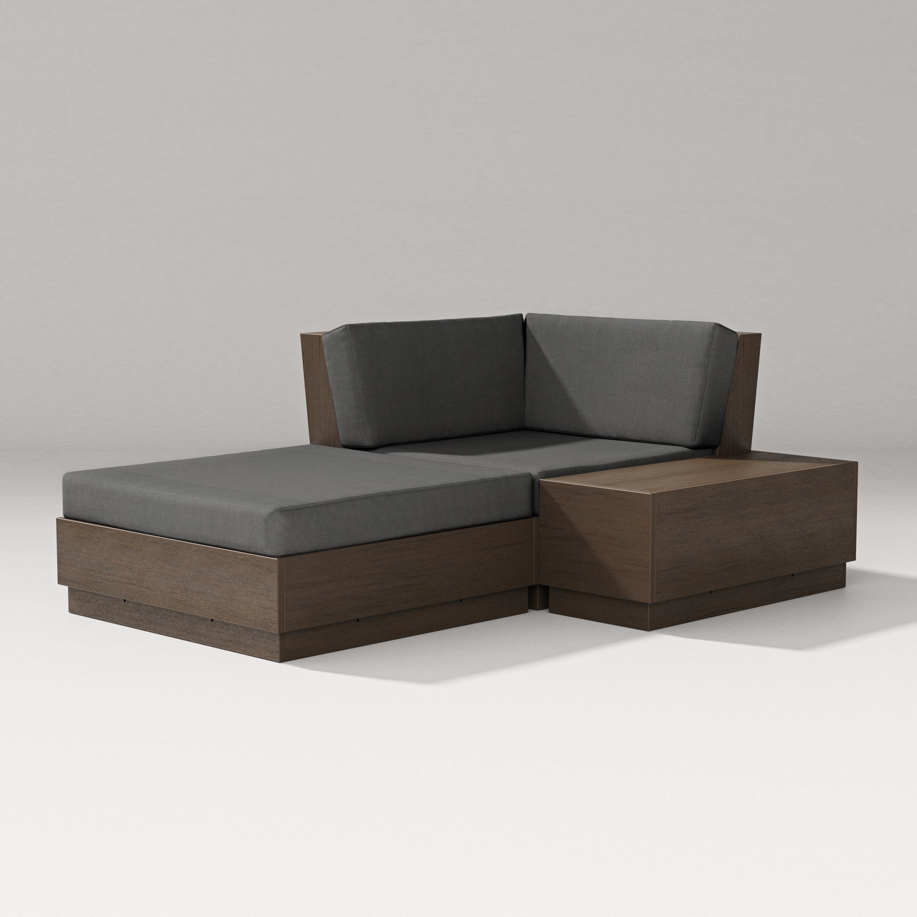 PW Designer Series Elevate Corner Chaise in Kona / Spectrum Carbon