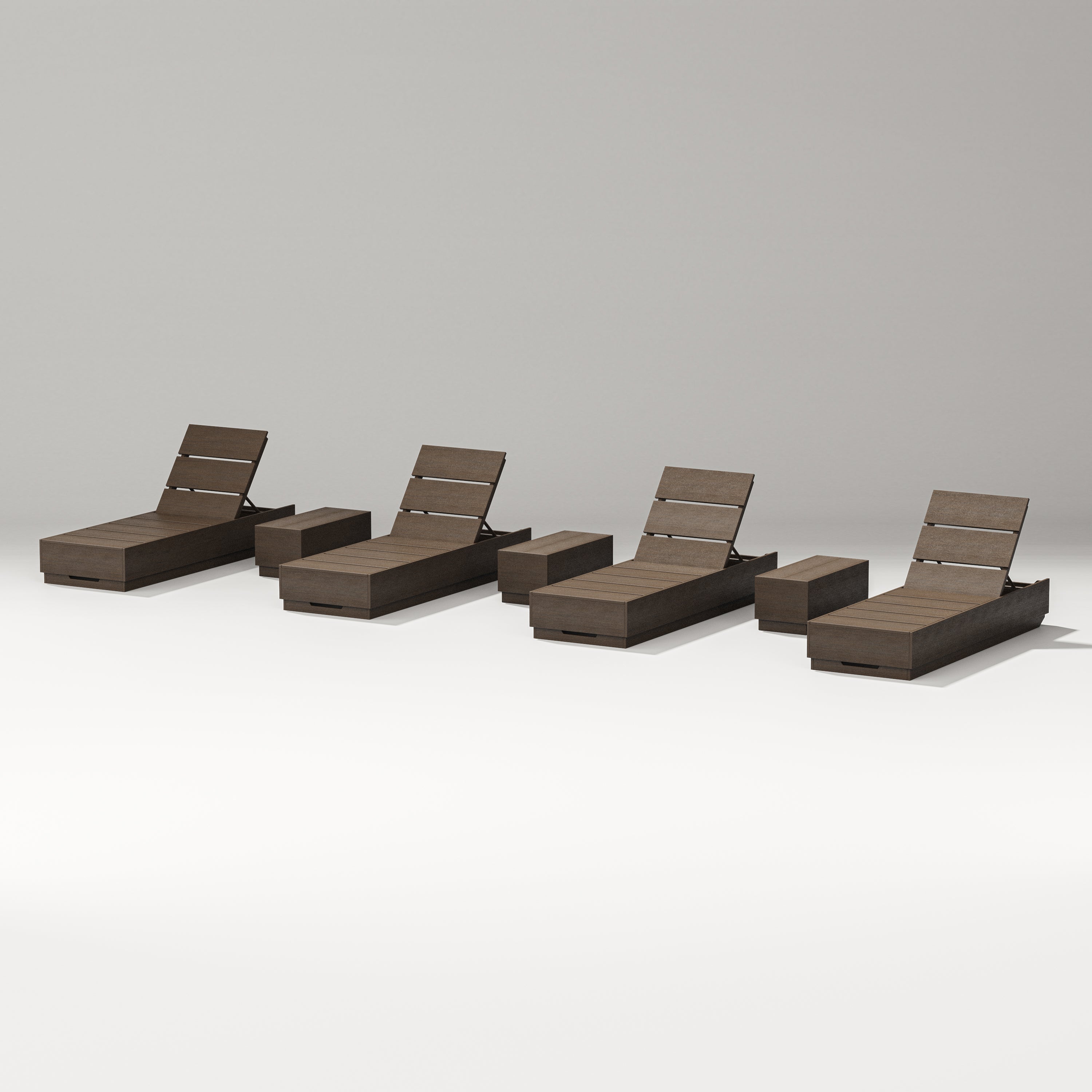 PW Designer Series Elevate 7-Piece Chaise Lounge Set in Kona